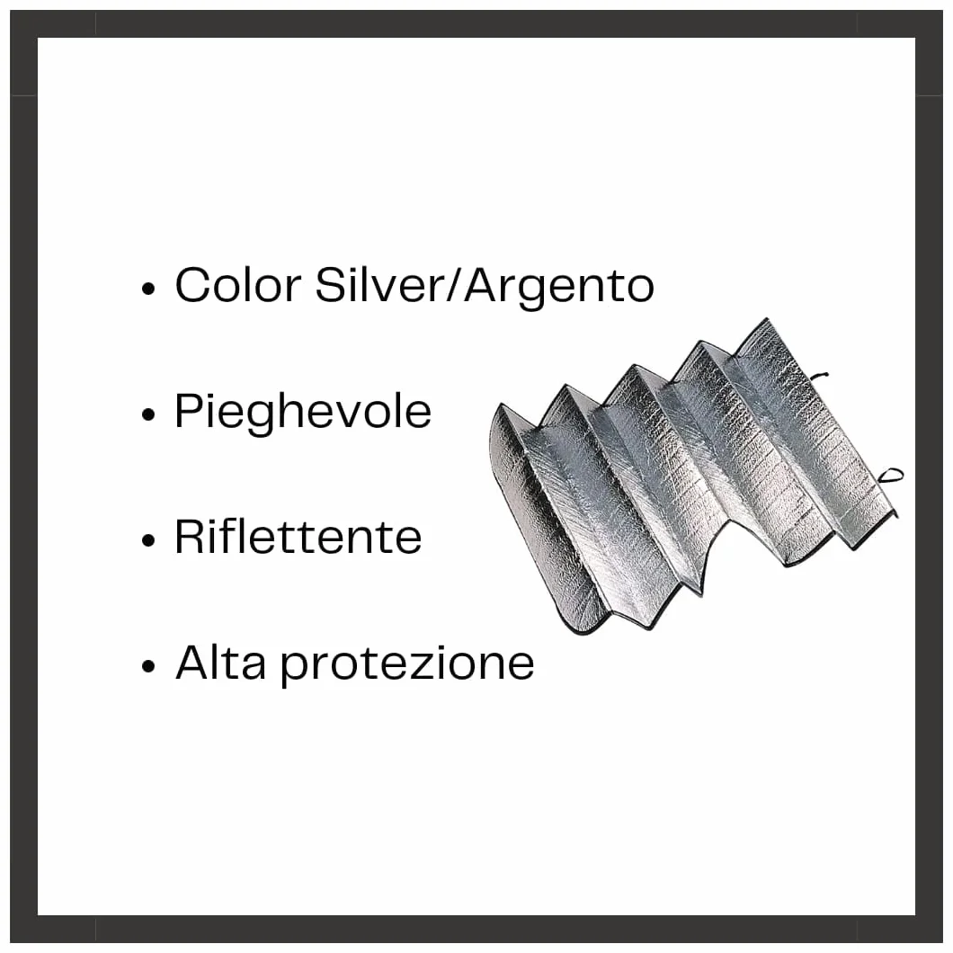 Parasole Auto-accessori auto interni-pieghevole -riflettente-contro raggi UV-130X65 cm
