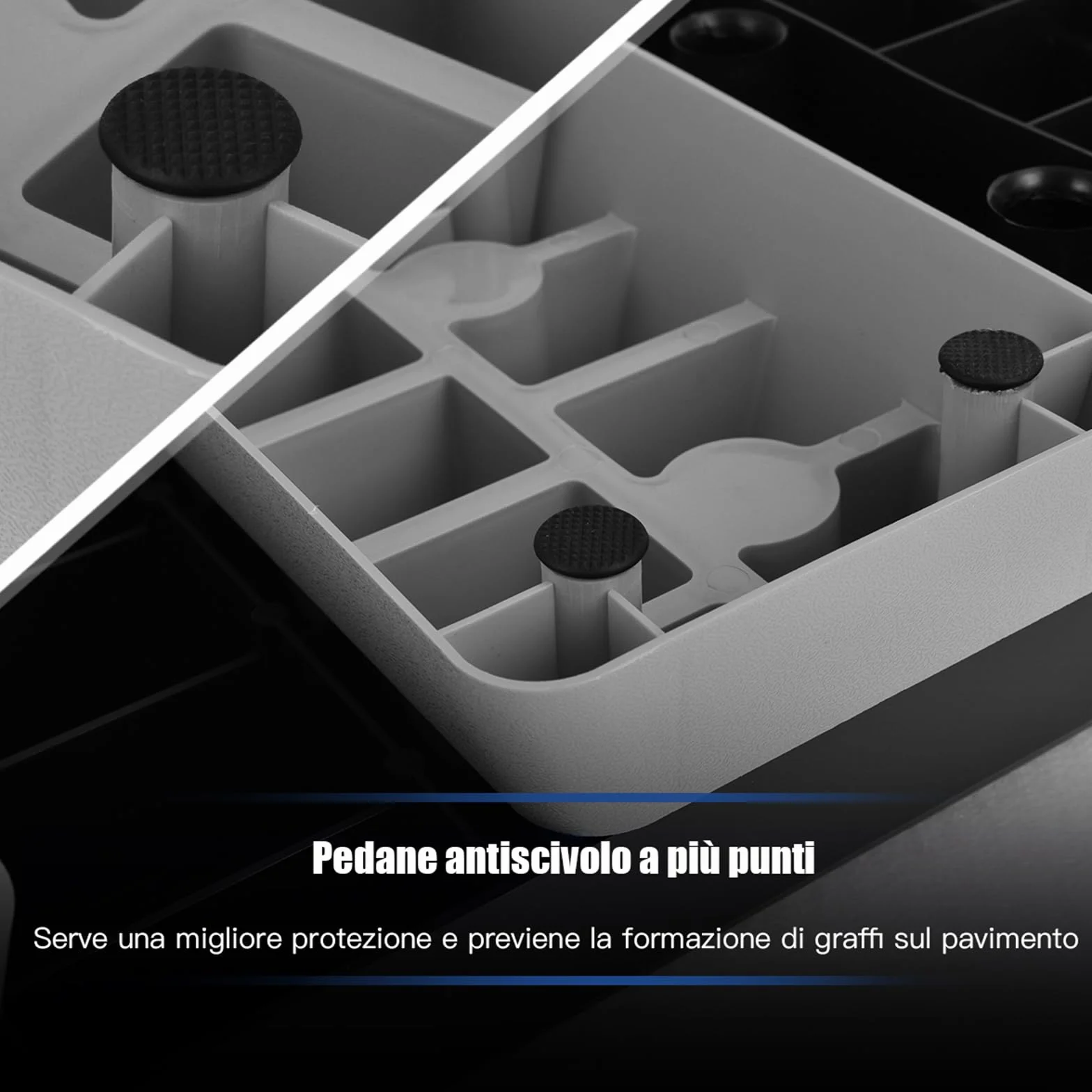 COSTWAY Step da Aerobica Fitness con Altezza Regolabile 12/17/22cm, Capacità Max 150 kg Grigio