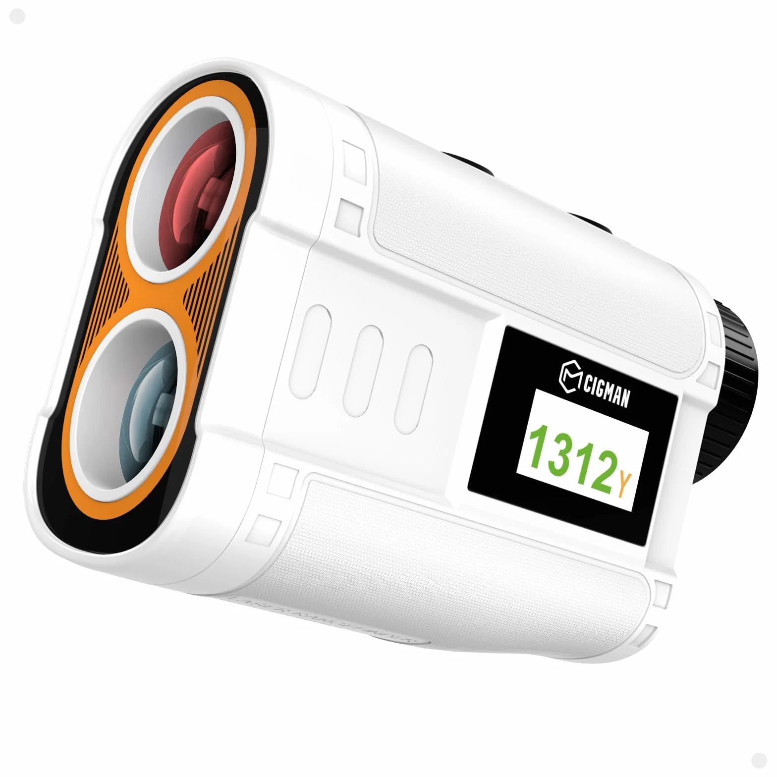 CIGMAN Telemetro Golf/Caccia Da 1200M con Display LCD Telemetri da Golf, con Pendenza,Ricaricabile via USB,Bloccaggio Degli Alberi Bandiera, Funzione magnetica inclusa, Accessori da golf