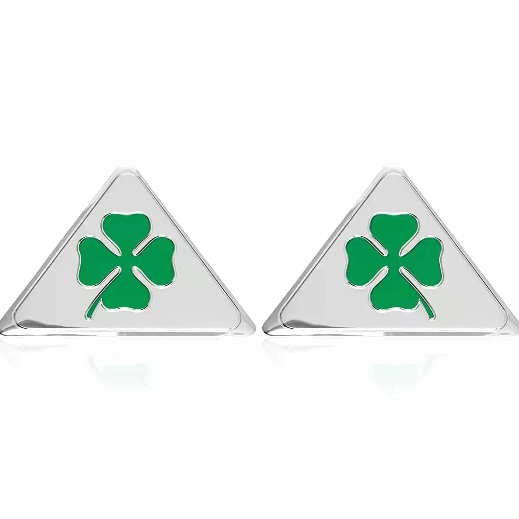 Coppia 2 Stemma Logo Triangolo Cromato con Quadrifoglio Verde QV Grandi Compatibile Per Alfa Romeo Sportiva Giulietta Mito Giulia Stelvio 147 159 Spider 4C Fregio Stemma Laterale