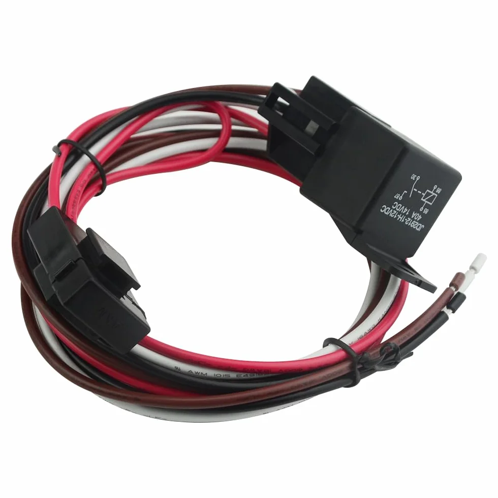 Kit cablaggio relè ventola elettrica 4 pin 40 AMP interruttore sensore temperatura 185 On 175 Off termostato ventola raffreddamento