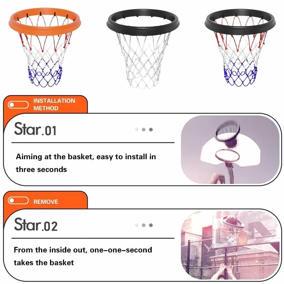 Rete da basket portatile resistente facile da installare e lanciare 2024