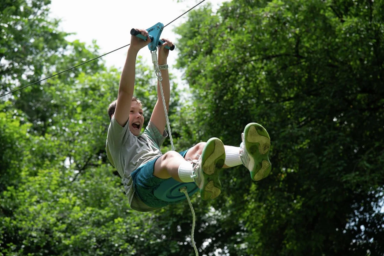 Treline Zipline 30m Montaggio Rapido Carrucola di Sicurezza Kit Installazione Rapida
