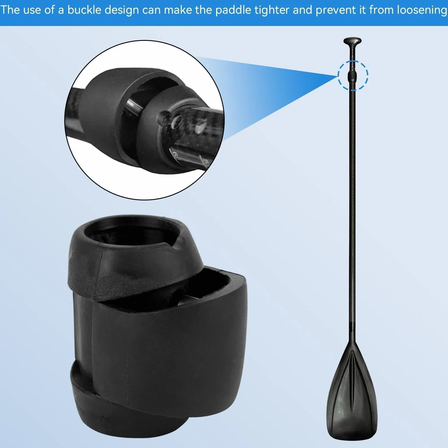 Agatige Morsetto Regolabile Pagaia SUP, Fibbia Bloccaggio Tavola Surf PVC Ricambio