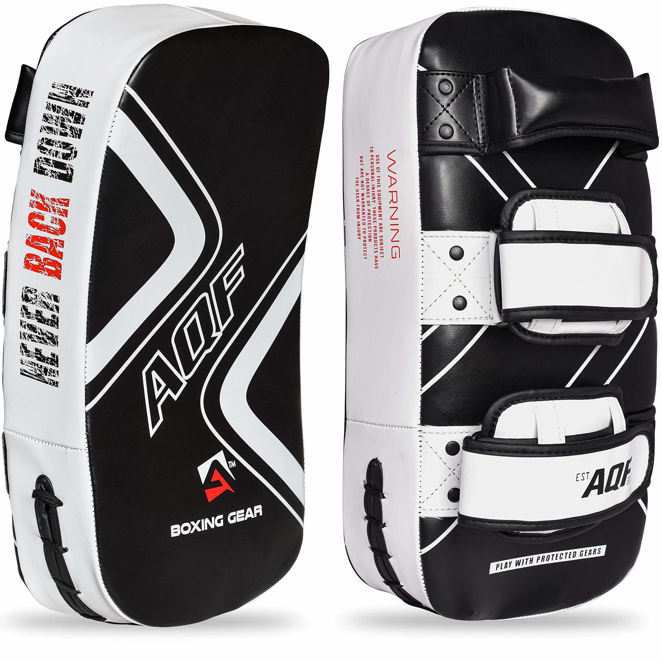 AQF Scudo Curvo Imbottitura da Braccio Thai Kickboxing, Colpitori Boxe, Pao Muay Thai Pad, Arti Marziali Striking Shield per MMA, UFC, Karate & Taekwondo