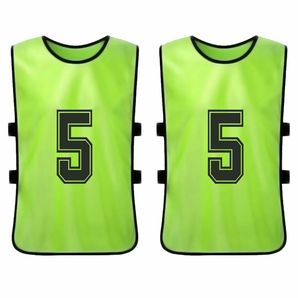 Maglie da Calcio Numerate 12 PCS Adulti Soccer Pinnies Quick Drying Training Gilet Sportivo