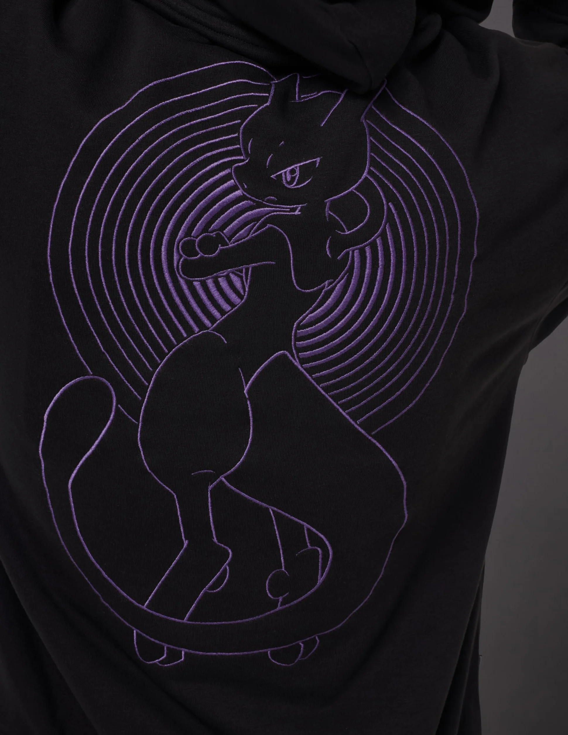 Pokémon Dolly Noire Felpa MewTwo Nero Cotone Misto Ricami Collezione Ufficiale