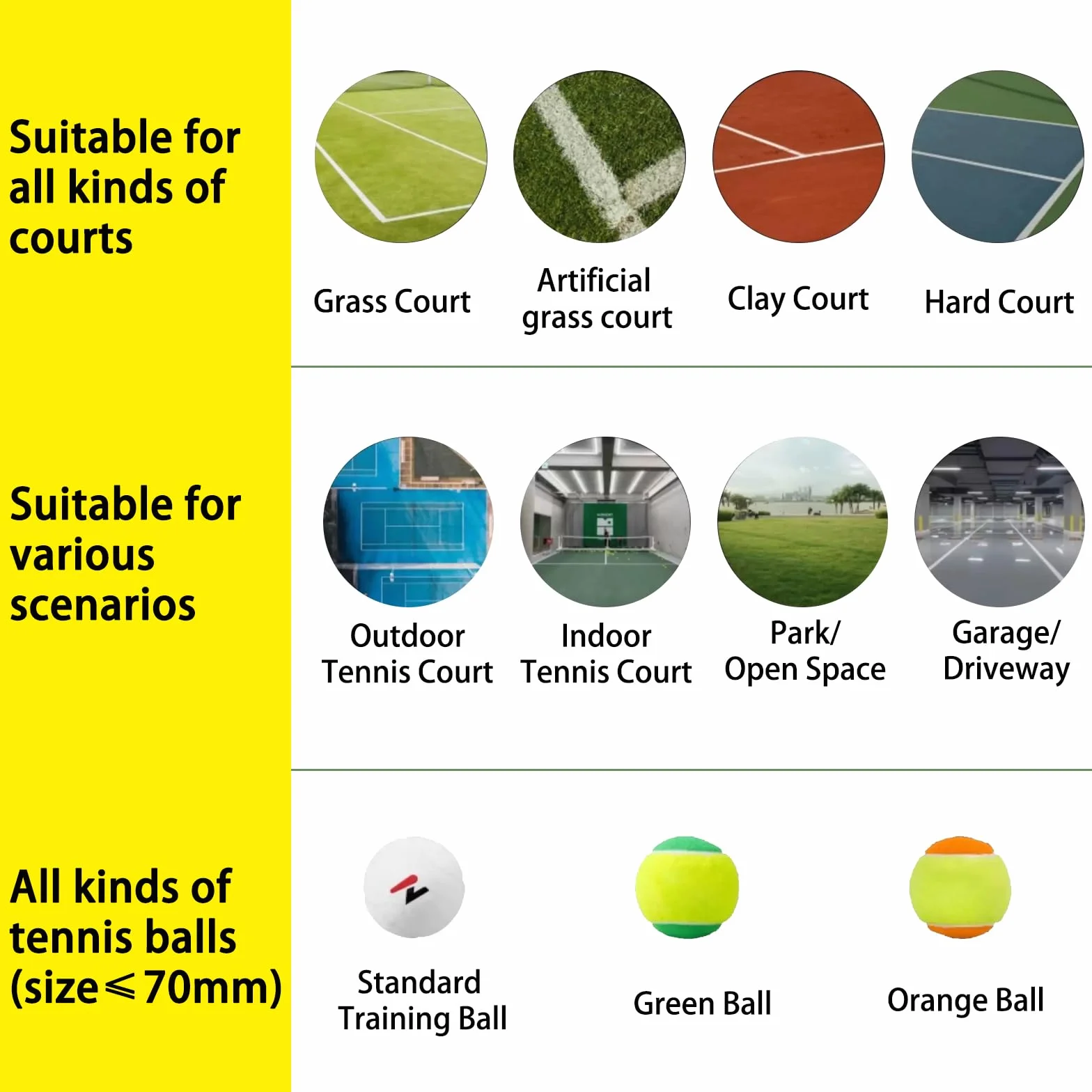 PUSUN PT-Mini PRO Macchina Lanciapalle Tennis Compatta 65+ Palline 8-60 km/h Batteria 3-5 Ore App