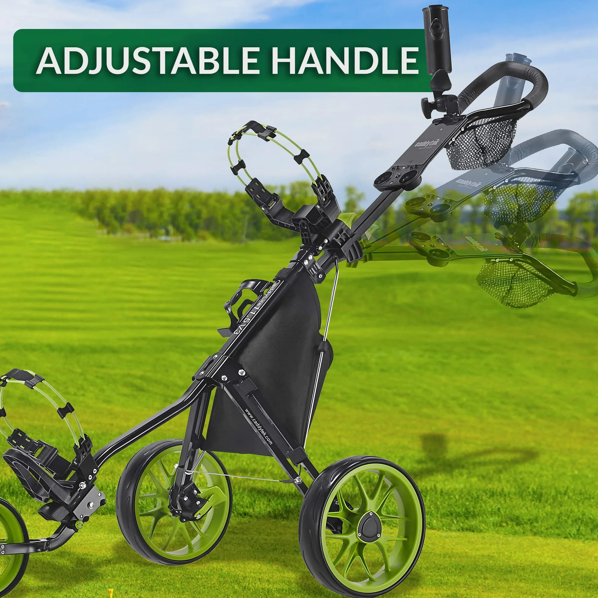 Caddytek CaddyLite 11.5 V3 Carrello da Golf a 3 Ruote Leggero Pieghevole