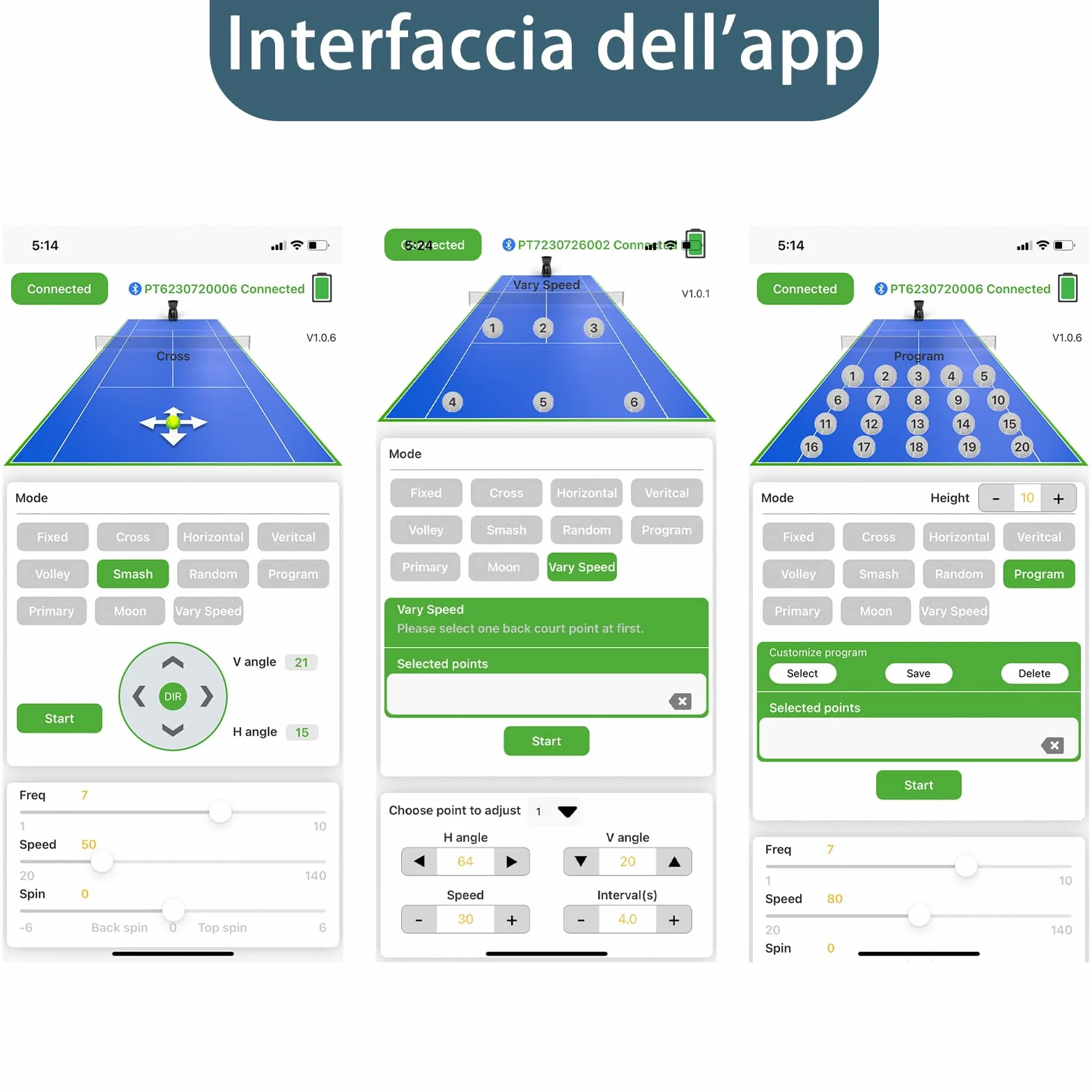 PUSUN PT-Smart-Pro Macchina intelligente per palline da tennis con controllo APP telecomando iWatch batteria 4-6H nero