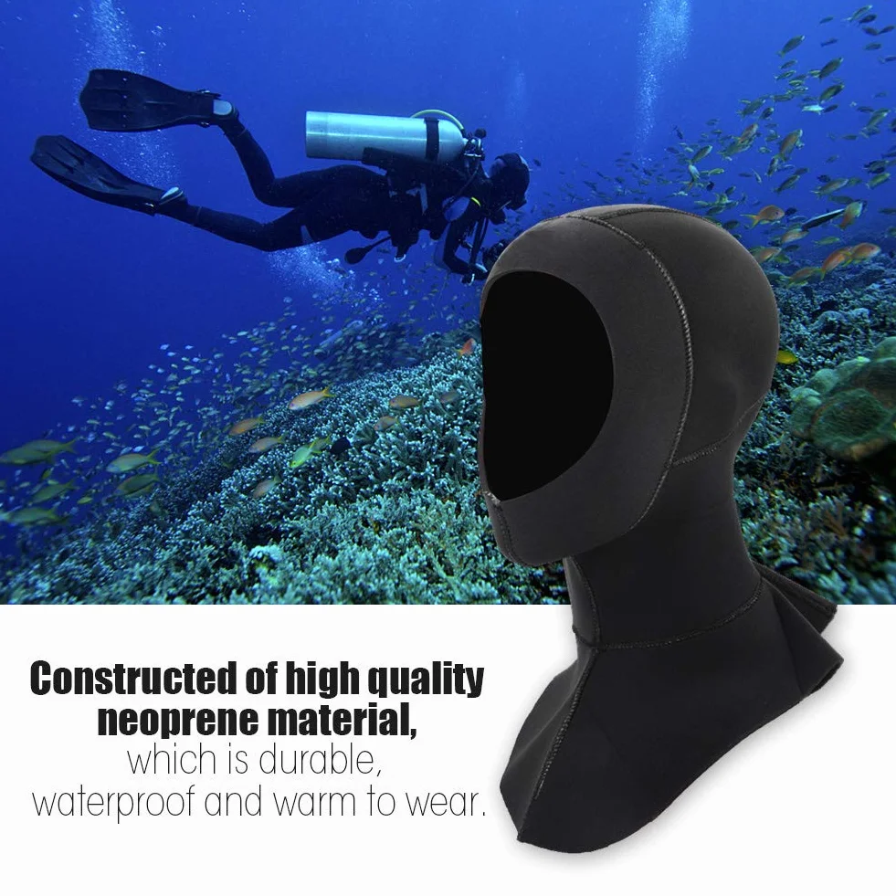 Cappuccio da Sub Neoprene 3 Mm Immersioni Subacquee Snorkeling Nuoto Uomini L