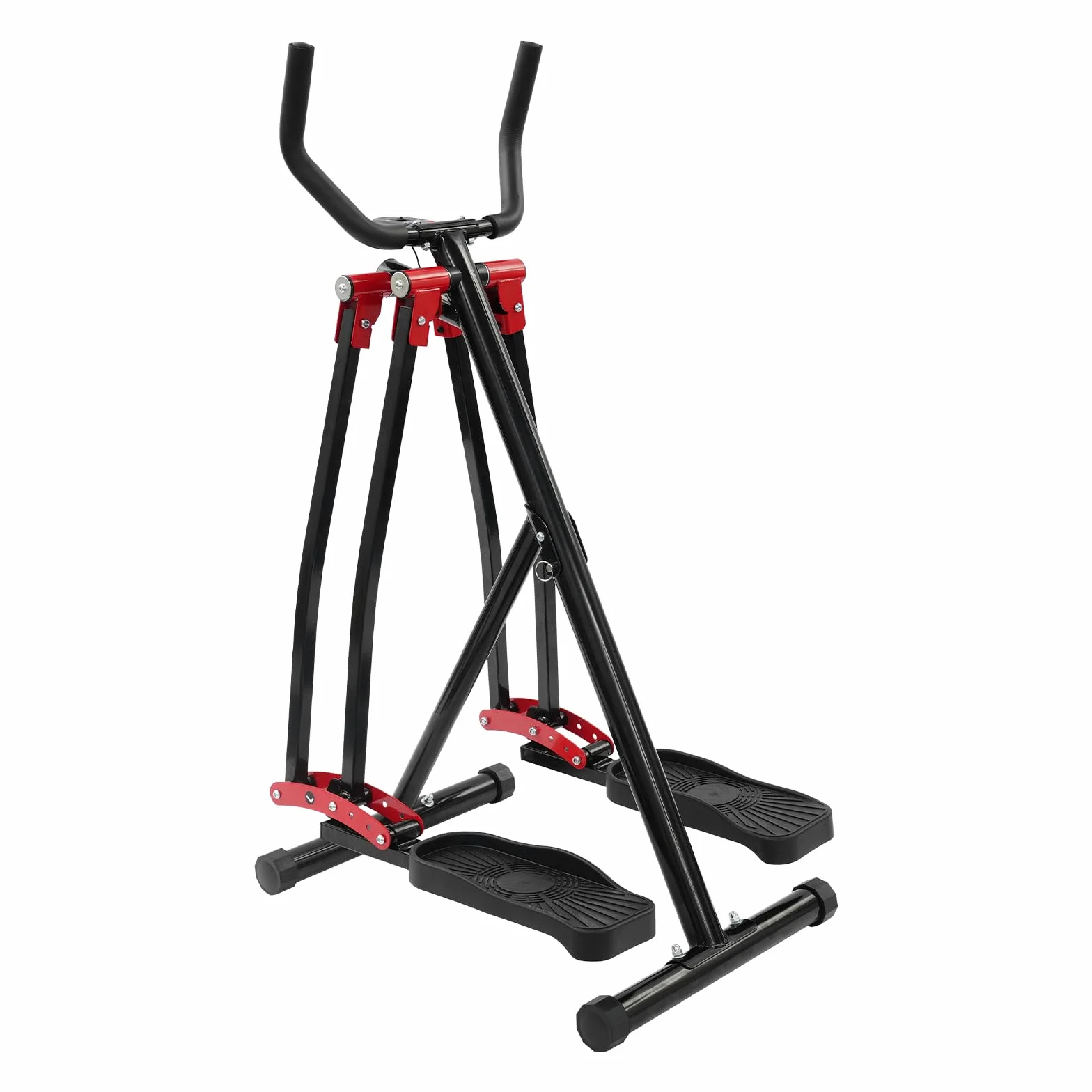 Allenatore ellittico pieghevole 2 in 1 compatto con schermo LCD, attrezzo per l'allenamento cardio per la casa per braccia e gambe, silenzioso e salvaspazio, portata fino a 150 kg
