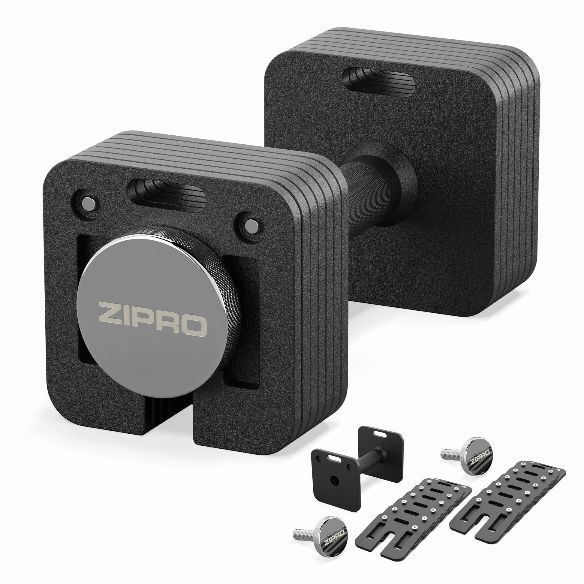 ZIPRO Peso Manubrio Palestra Regolabile 16/24 KG 8×2kg e 2×1kg per Disco Componibile con Sistema a Vite Rapida per Allenamento Sviluppo Muscolare – Fitness Attrezzi Casa Home Gym - 1 Pezzo Square