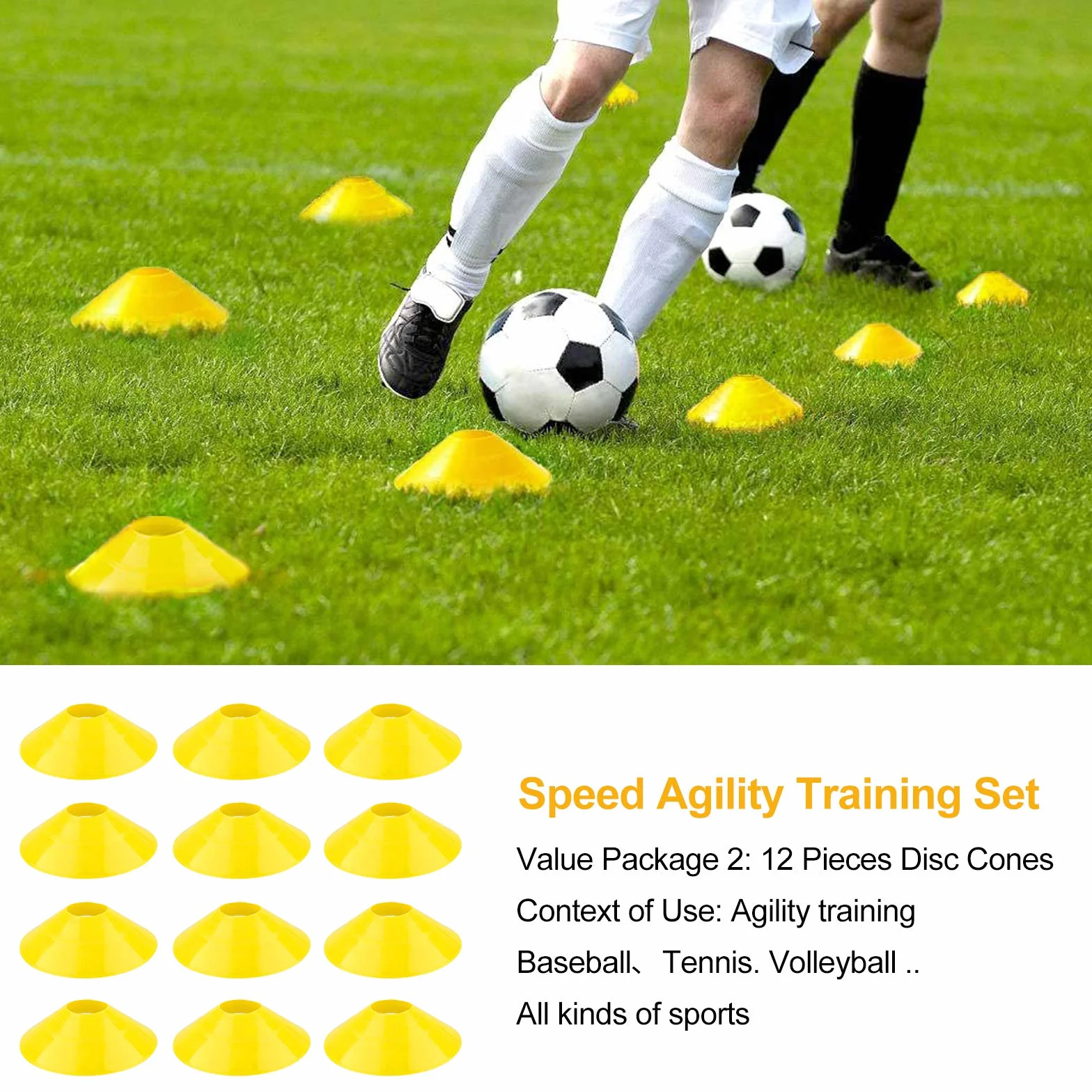 Set Allenamento Agilità Velocità 6M Scala Agilità Scaletta Kit Fitness Calcio Pallacanestro