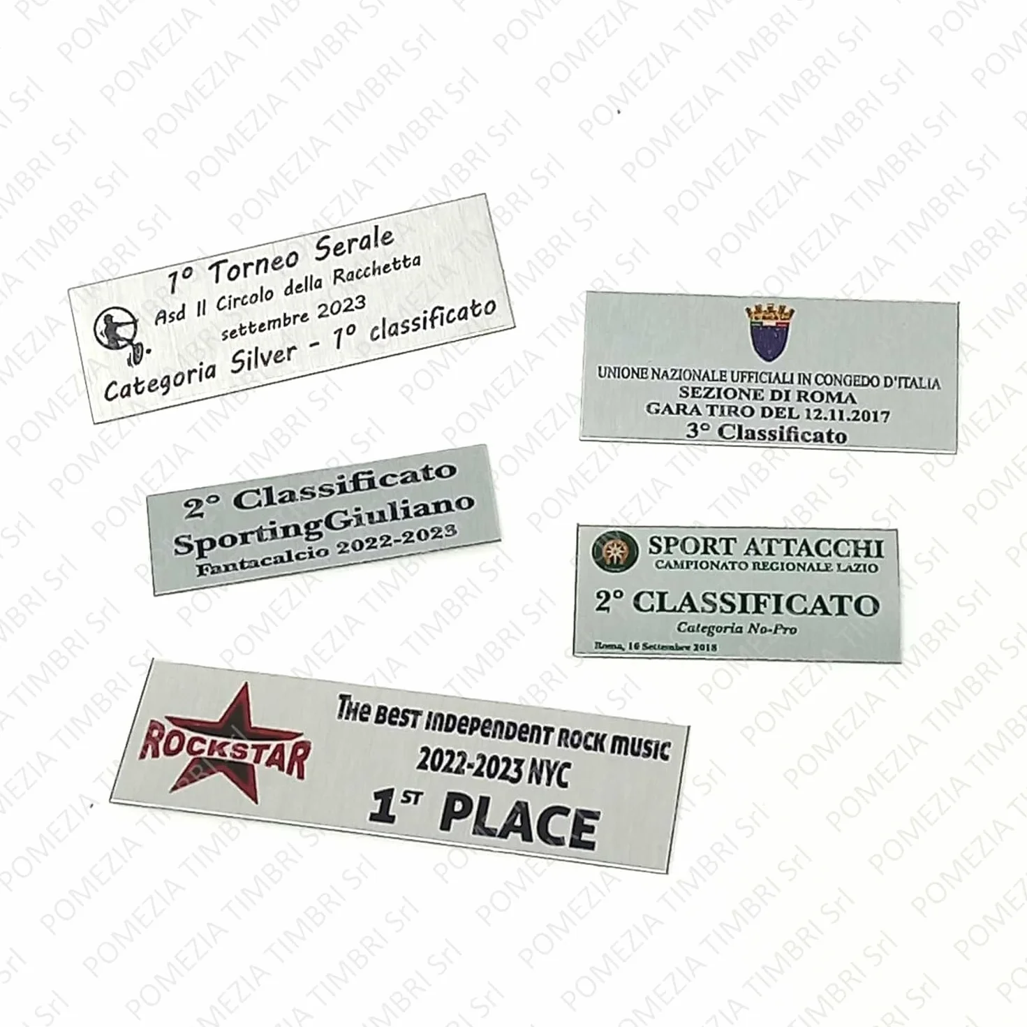 Tris Coppe Fantacalcio Set 3 Trofei Stella Personalizzati Targhetta Alluminio Stampata Oro Argento Bronzo Premi Classifica Fantalega