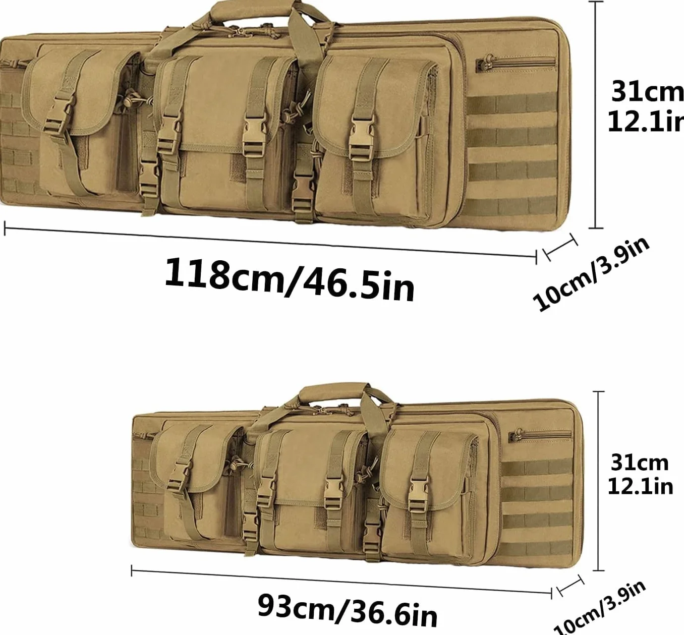 Custodia Morbida Tattica per Fucile da Caccia Khaki 108cm