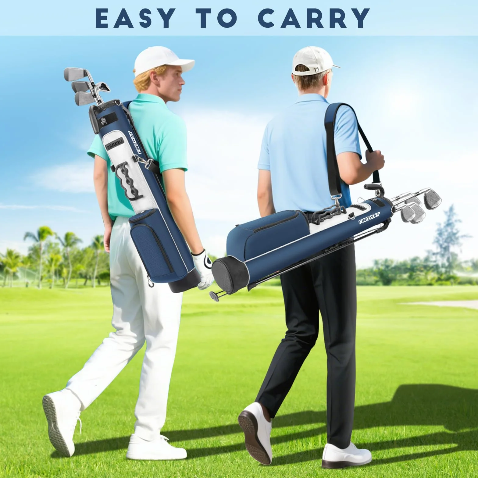 Findway Borsa da Golf Stand Bag Leggera 2 Vie