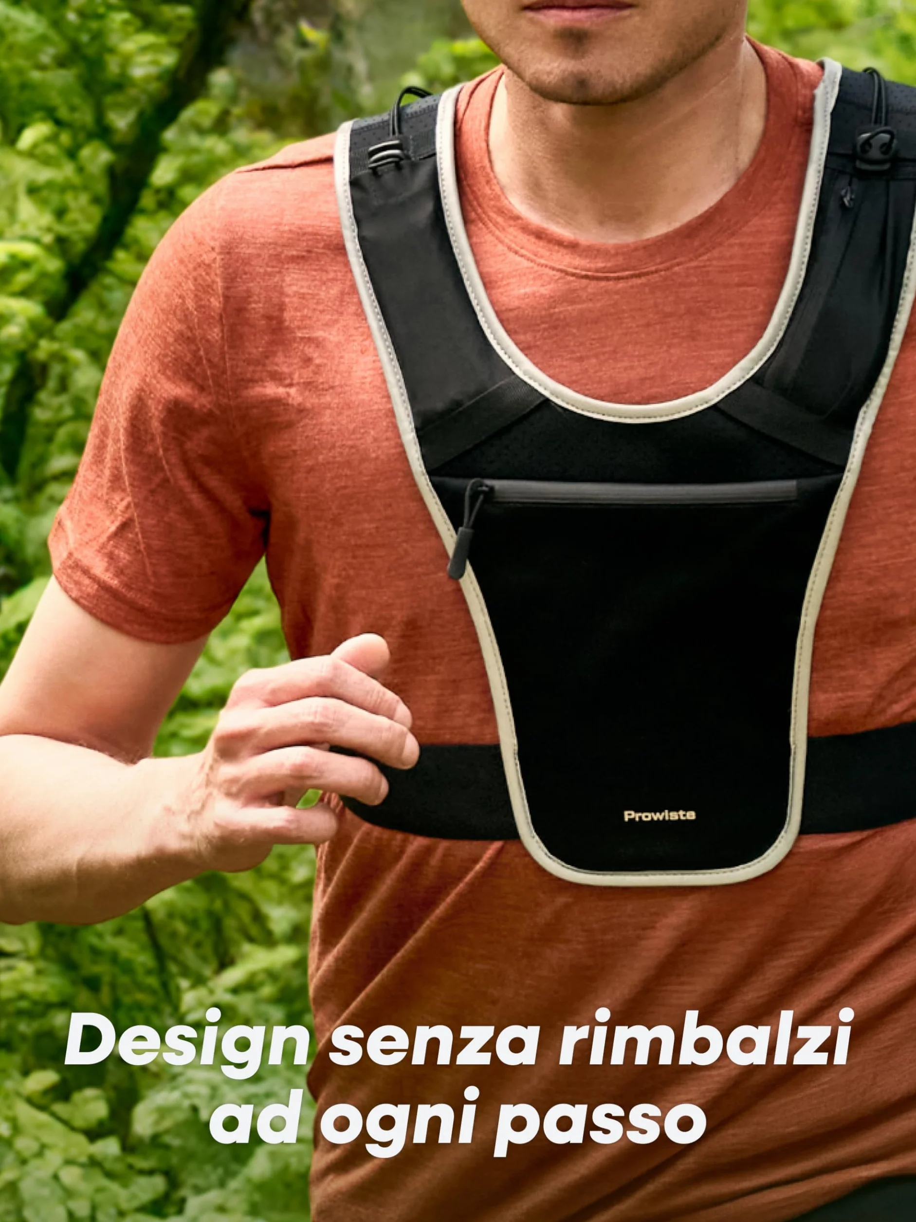 Prowiste Gilet da Corsa Uomo Donna con Tasca Impermeabile per Telefono e Borraccia, Riflettori, Regolabile