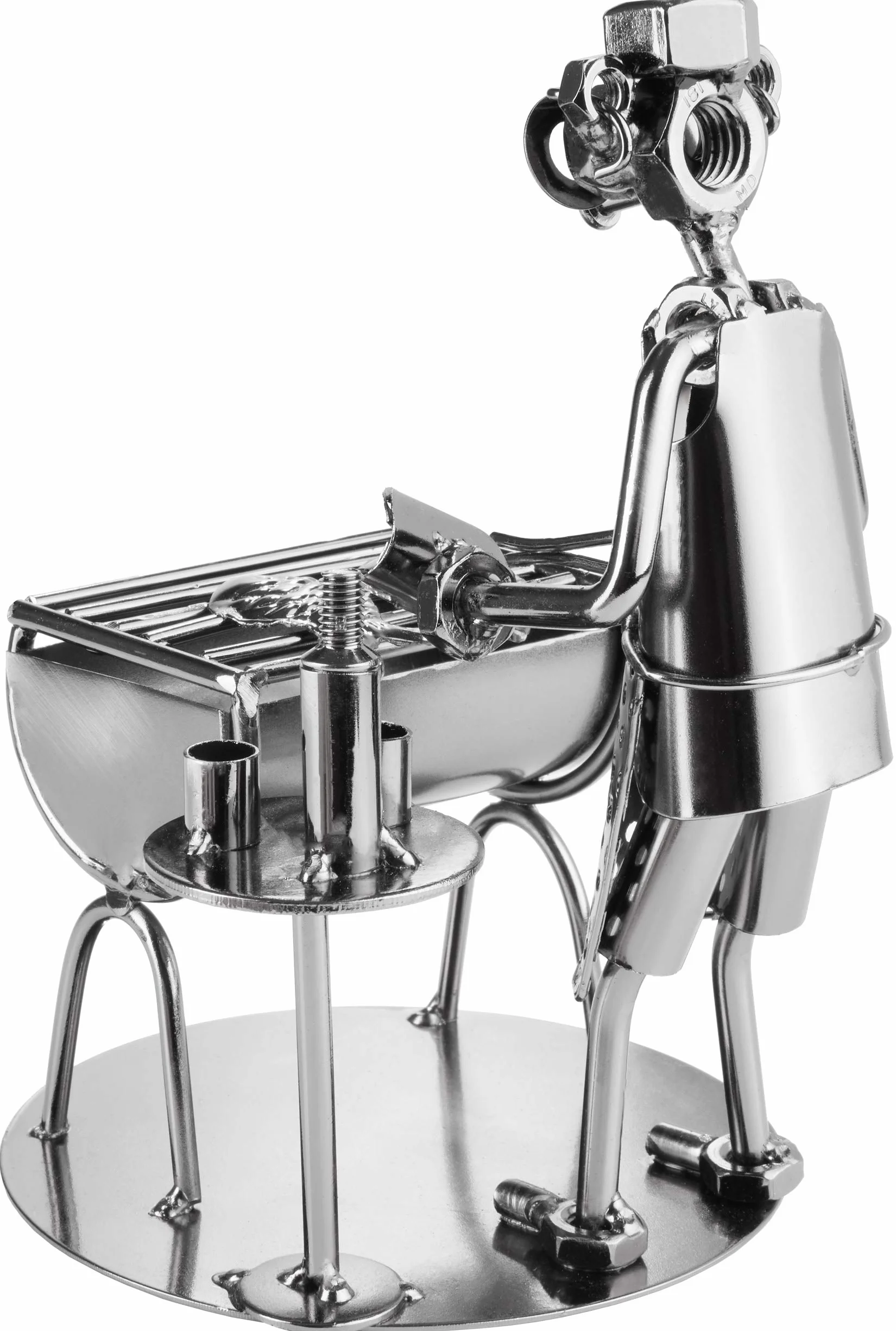 BRUBAKER Vite Uomo Grill per barbecue - Figura Uomo di Metallo - Fatto a Mano in Ferro