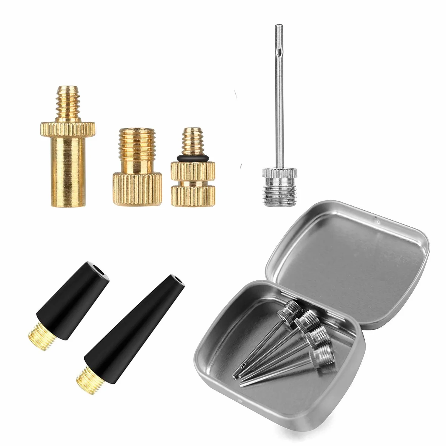 Set adattatori ago pompa sfera valvola bici DV AV SV