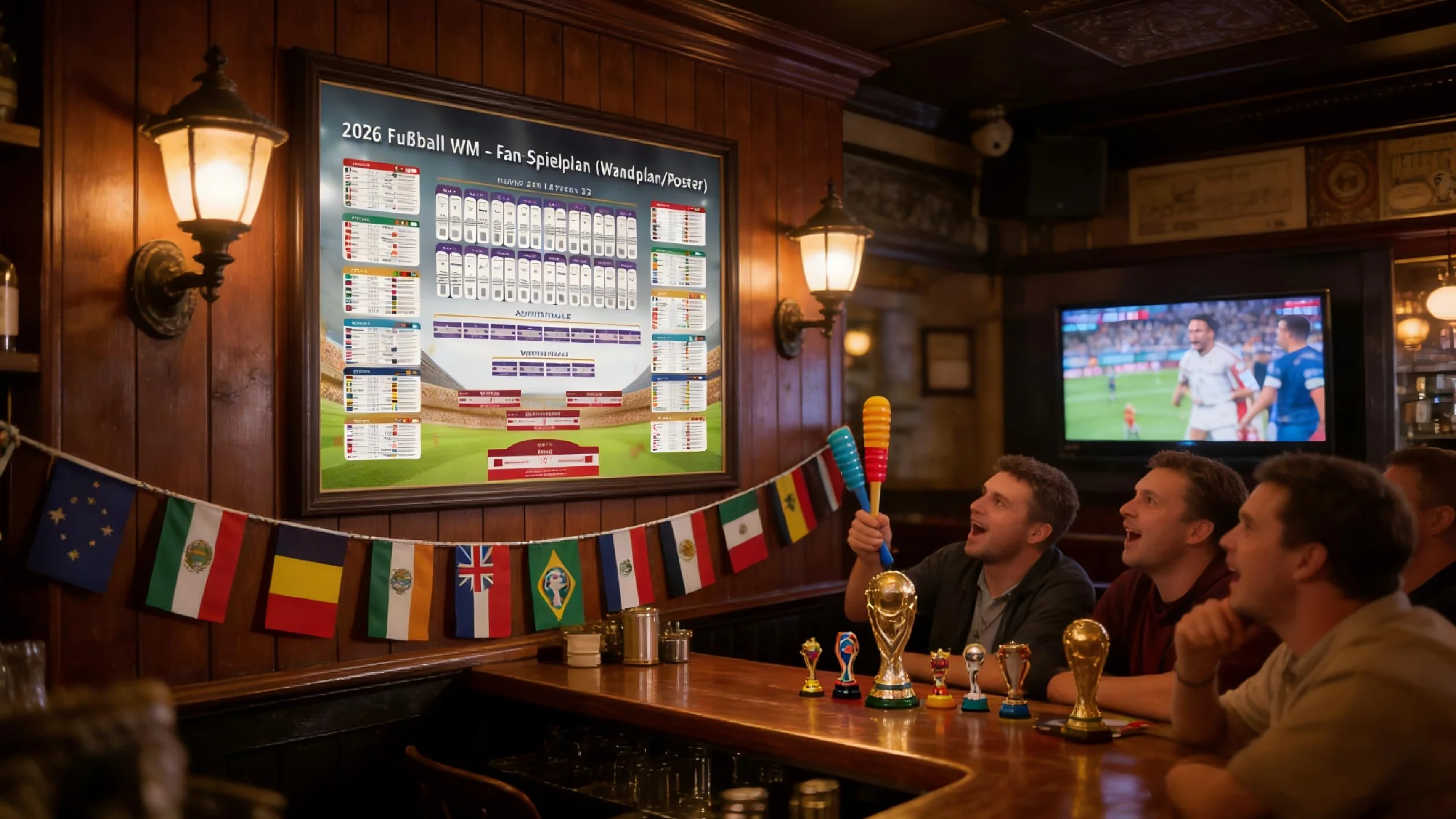 Plakat Mundial 2026 A1 Oficjalny Grafik Meczy Dekoracja Torneo