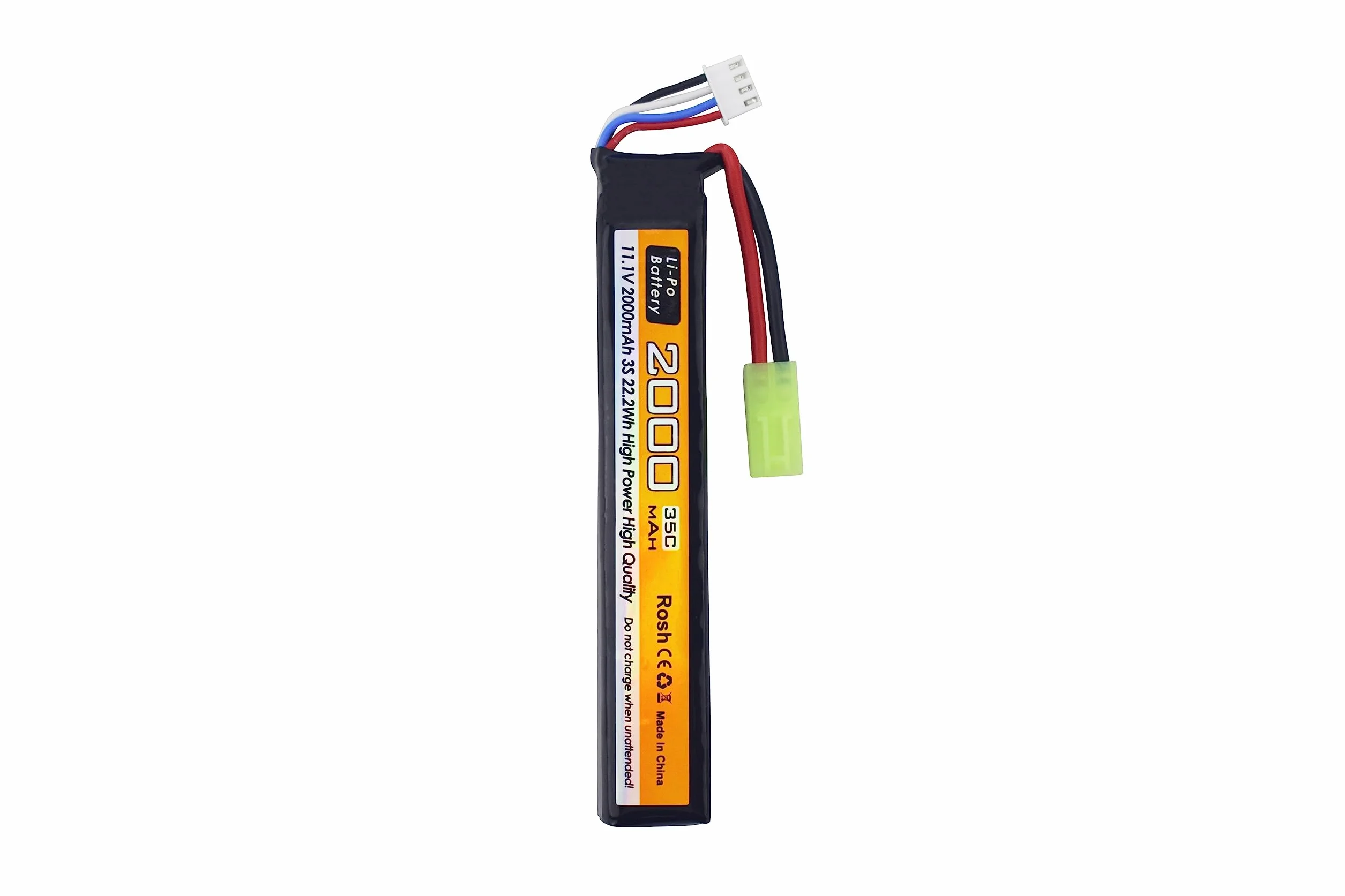 Batteria agli ioni di litio 11.1V 2000mAh 35C Odamiya con cavo di ricarica USB per Airsoft RC