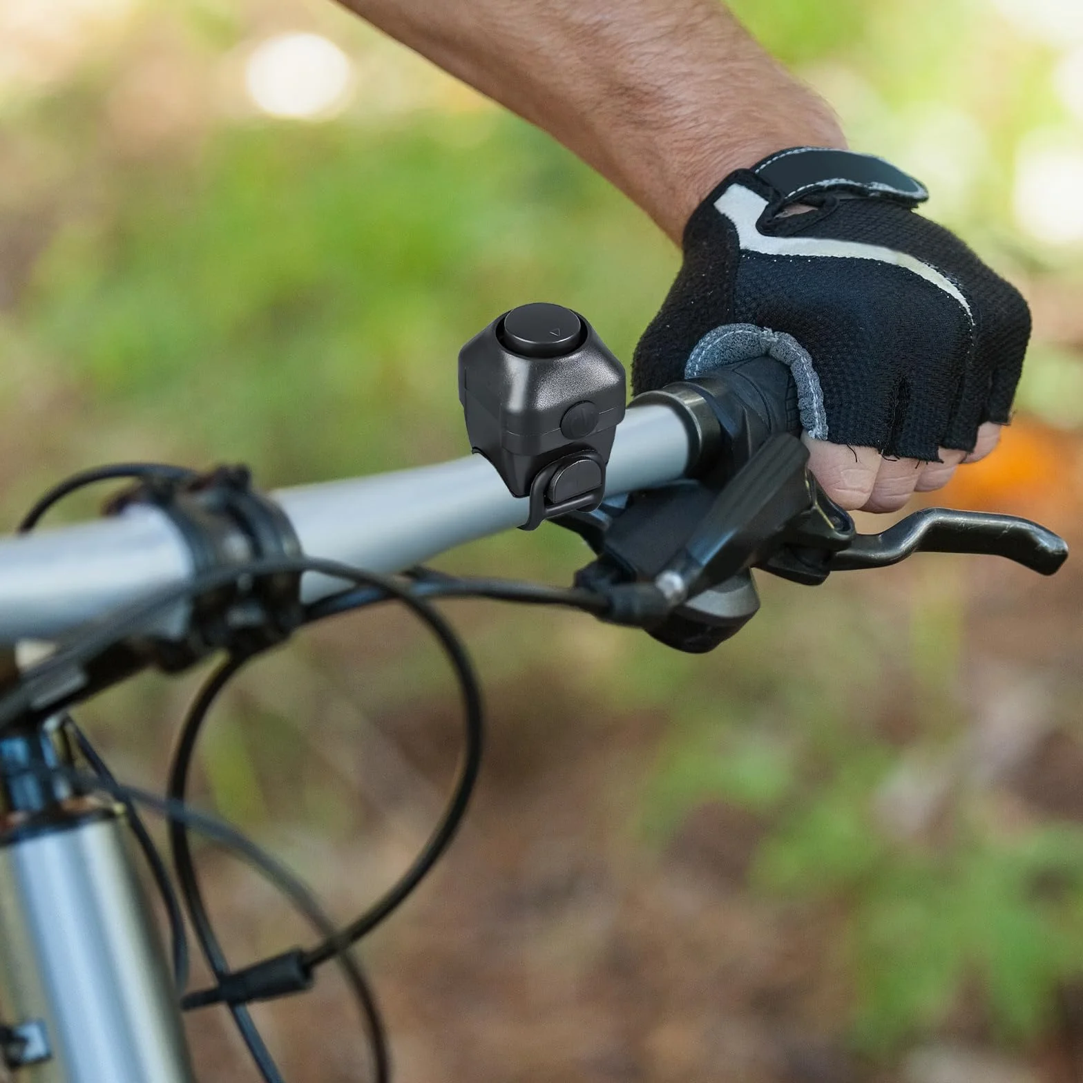 Clacson Elettrico per Bicicletta Impermeabile 5 Modalità di Suono Nero