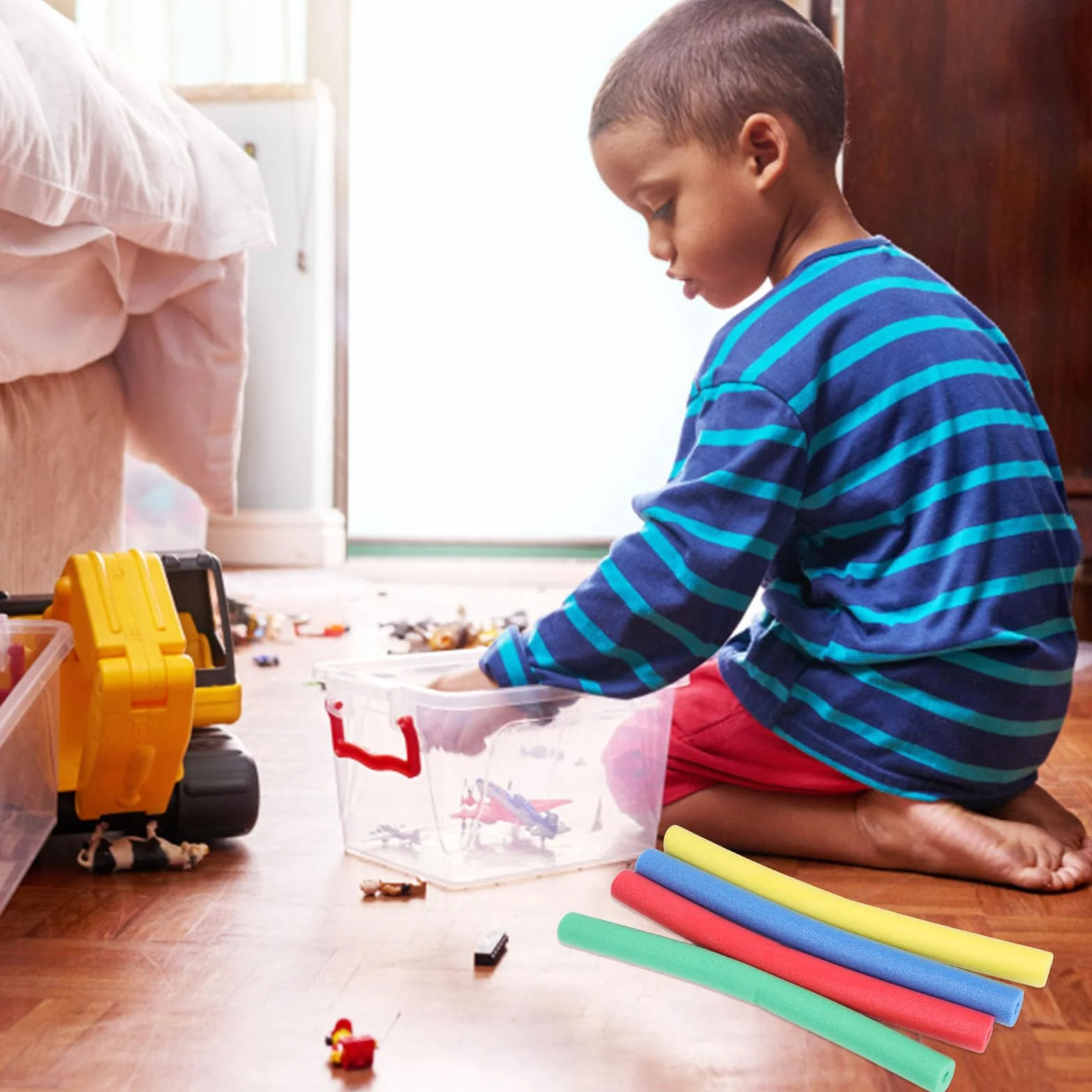 Toddmomy Bastoni in Spugna Leggeri per Giochi All'aperto, Bastoni da Staffetta per Bambini