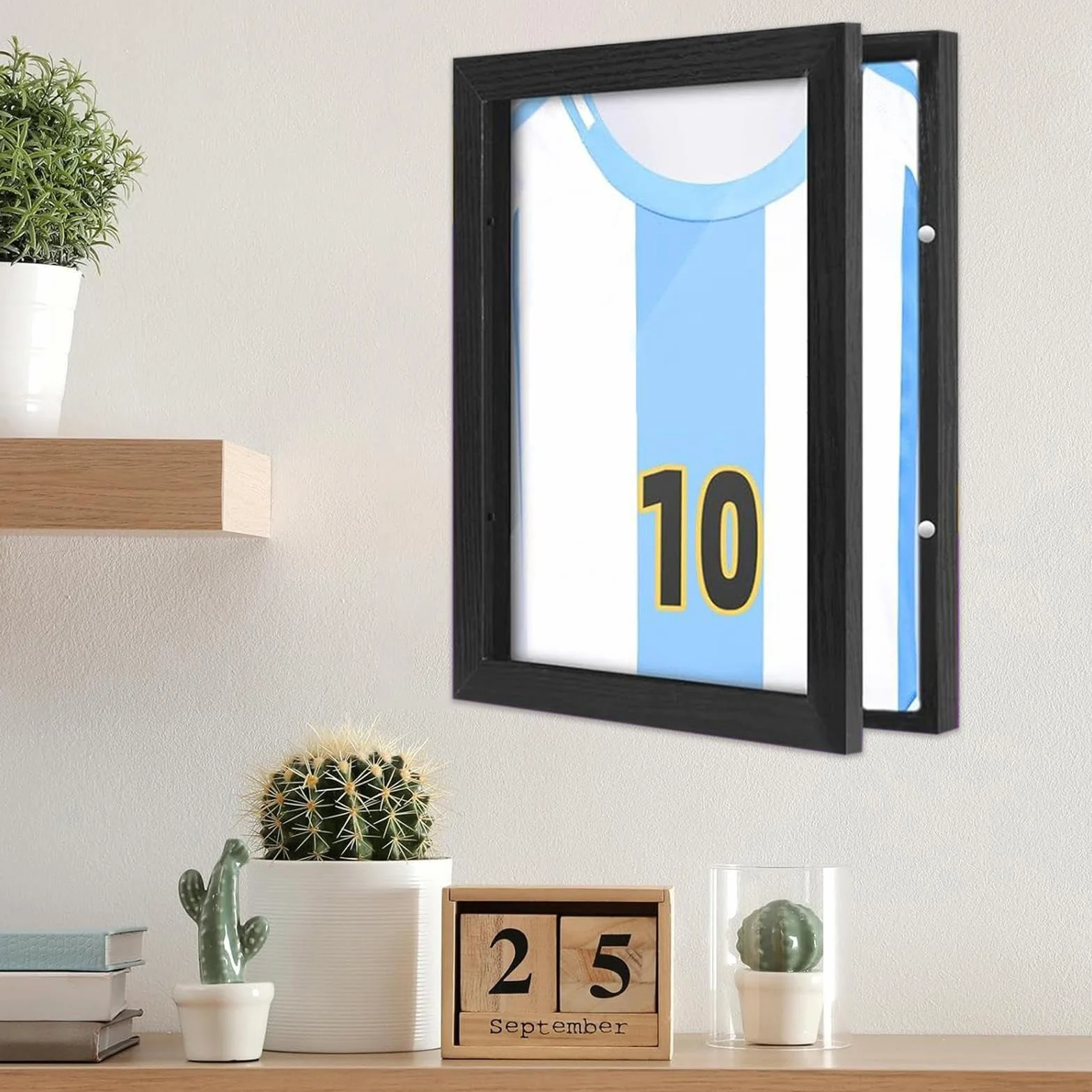 Cornice per camicia sportiva da parete decorazione casa calcio basket baseball giocatori collezionisti