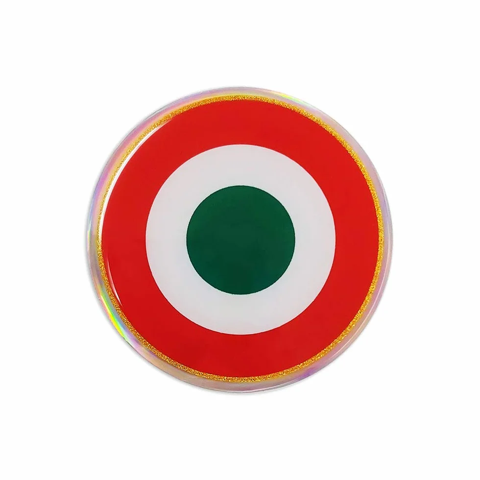 4R Quattroerre.it - 14123 - Adesivo Coccarda Italia 3D, Diametro 48 mm