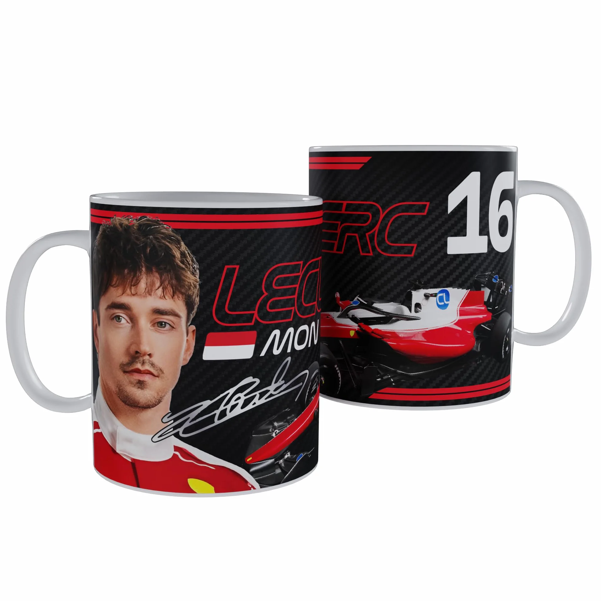 Partisan Leclerc Tazza in ceramica F1 325 ml Nero
