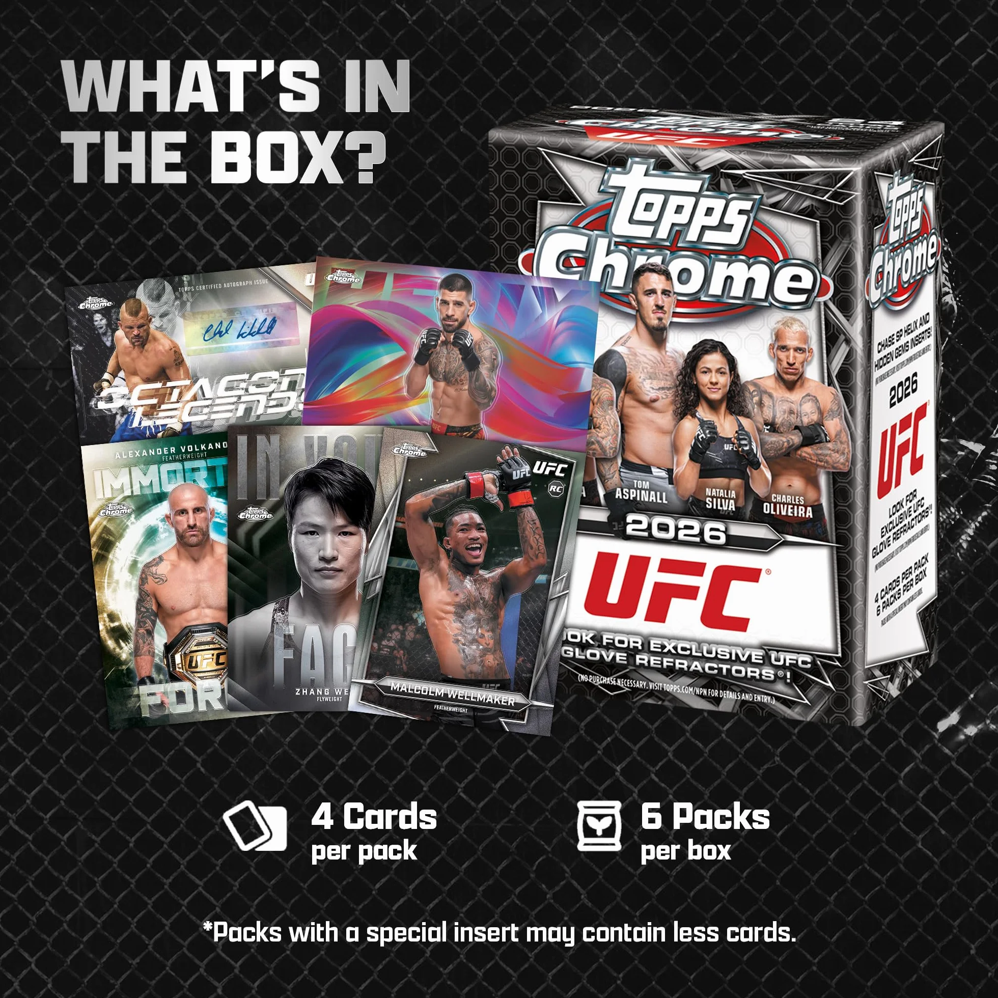 2026 Topps Chrome UFC Value Box – Sigillato in fabbrica