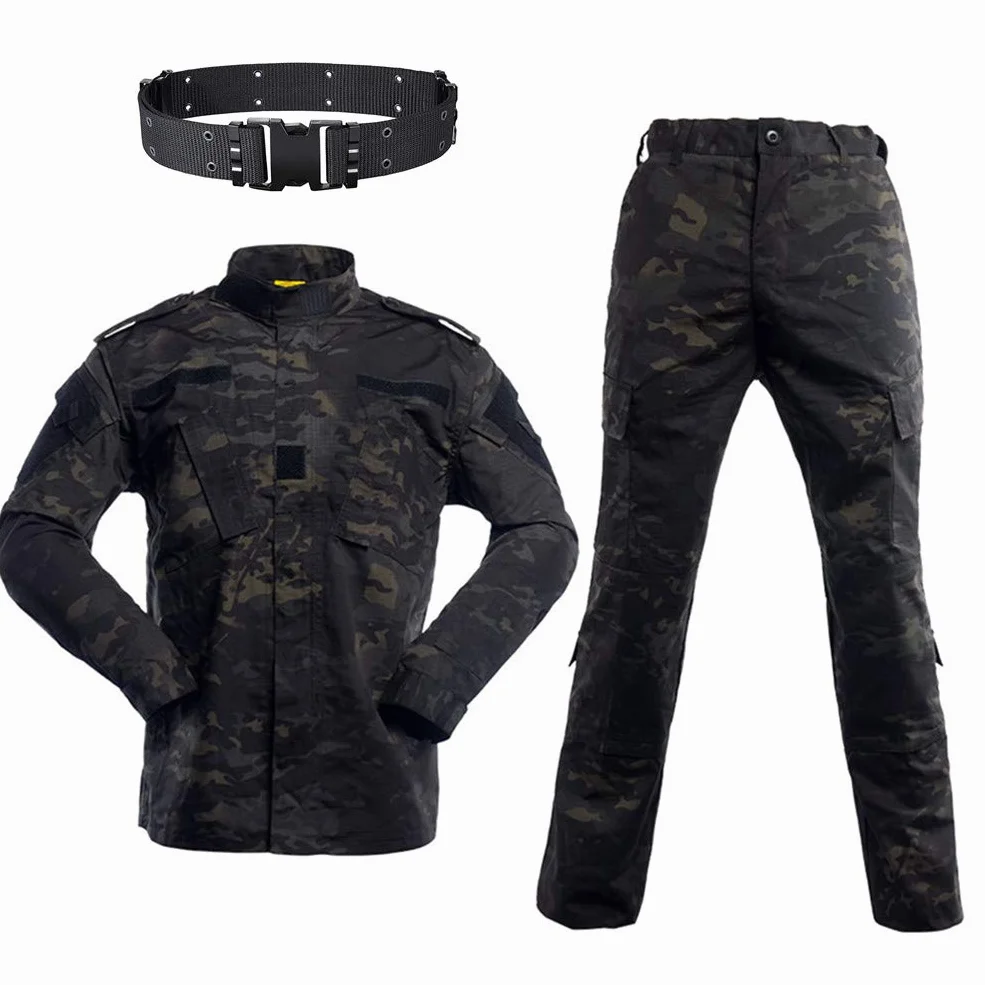 Paintball Airsoft Tactical Suit Men BDU Uniform Jacket Camo Shirt & Pants con Cintura
