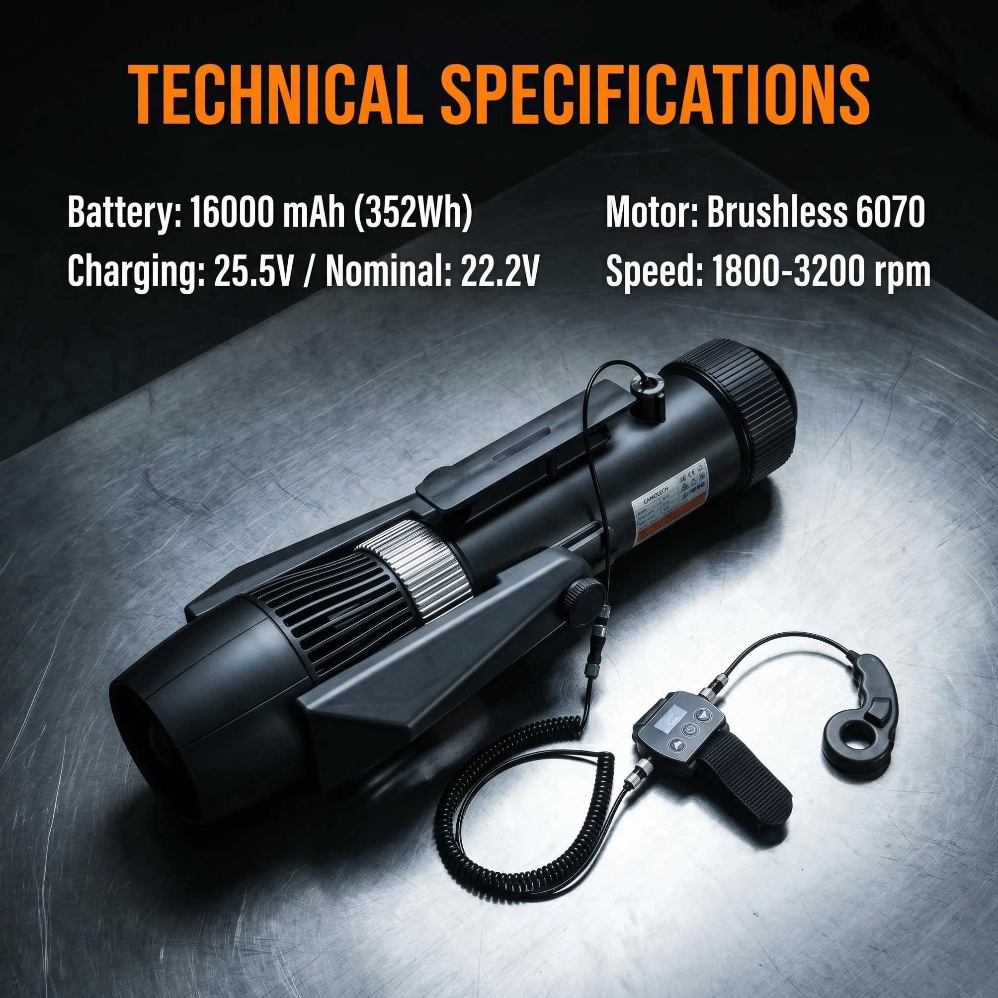 Monopattino elettrico subacqueo 700 W 16000 mAh senza spazzole 2,7 m/s nero