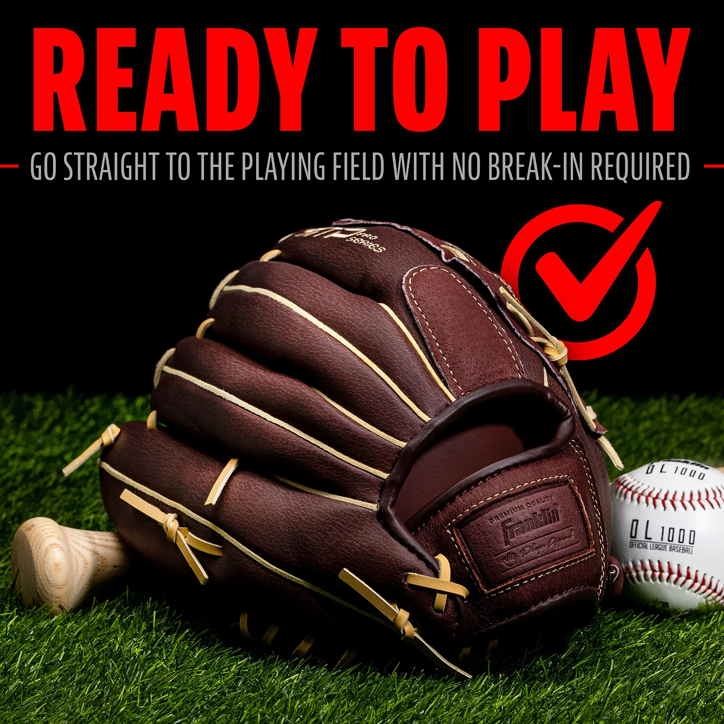 Franklin Sports RTP Pro - Guanti da baseball, per adulti e ragazzi