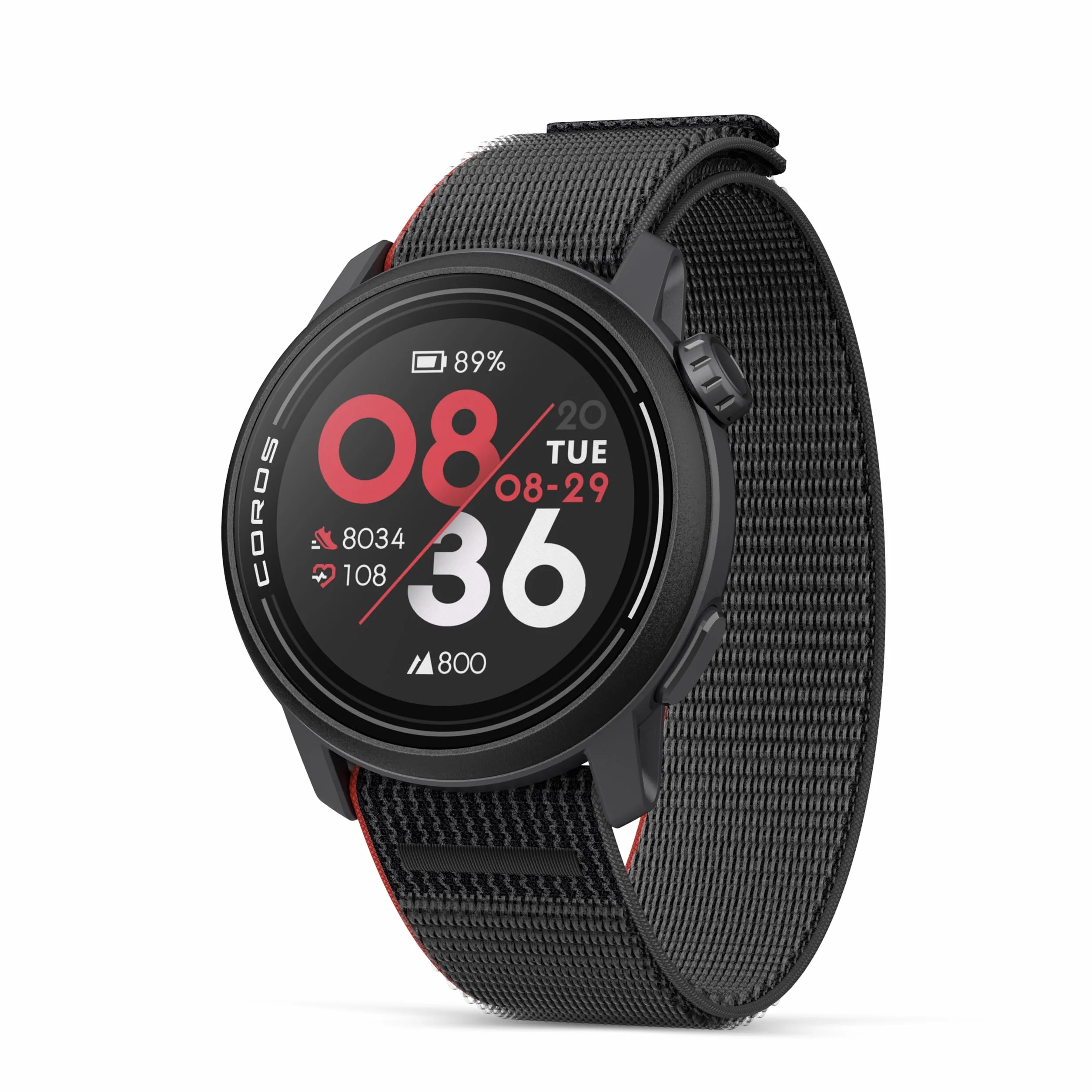 COROS PACE 3 Orologio sportivo GPS – Orologio da running leggero e confortevole, autonomia fino a 17 giorni, GPS ad alta precisione, Monitoraggio della frequenza cardiaca y del sonno (Nero Nylon)