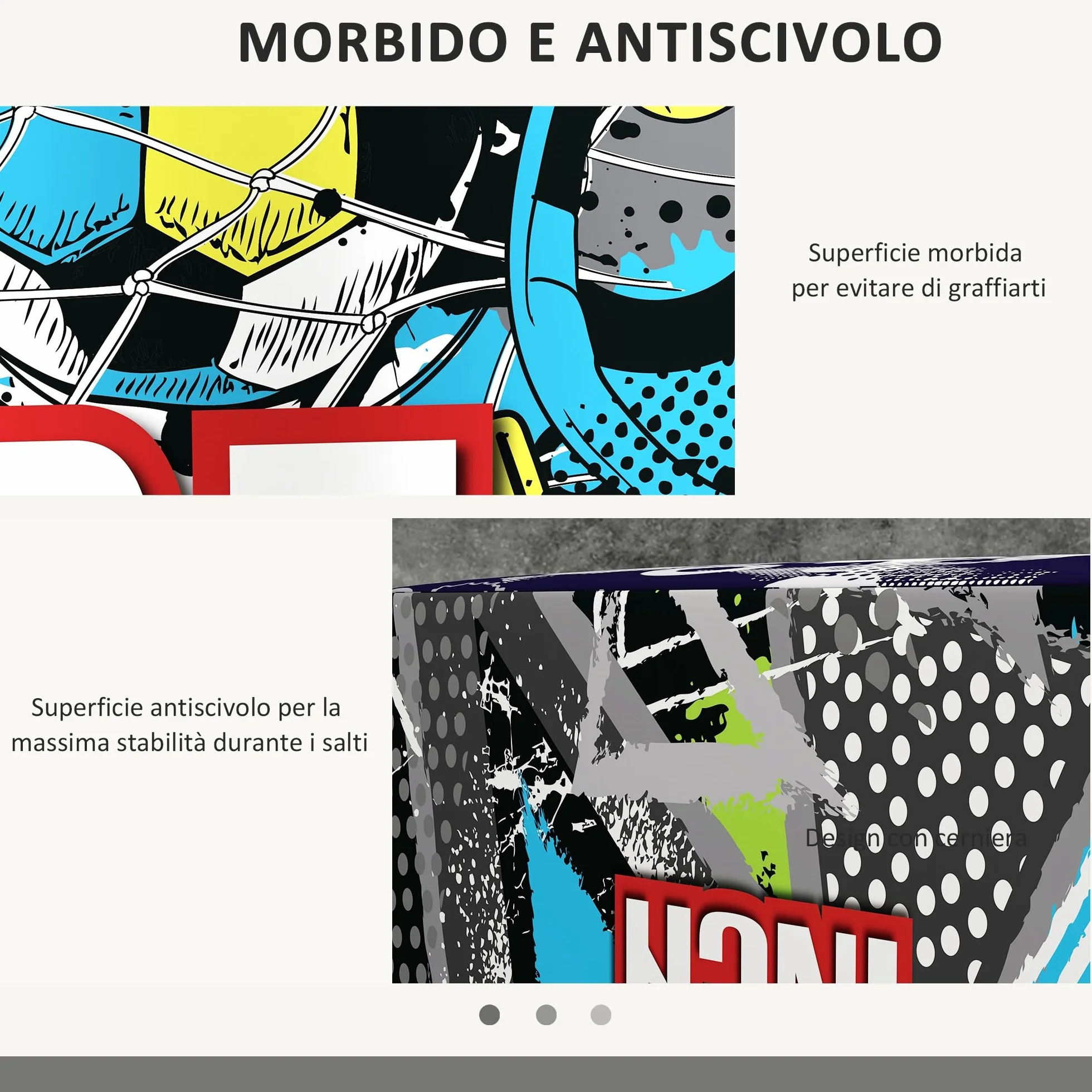 SPORTNOW 3 in 1 Plyo Box, Piattaforma Pliometrica per Allenamento Salti