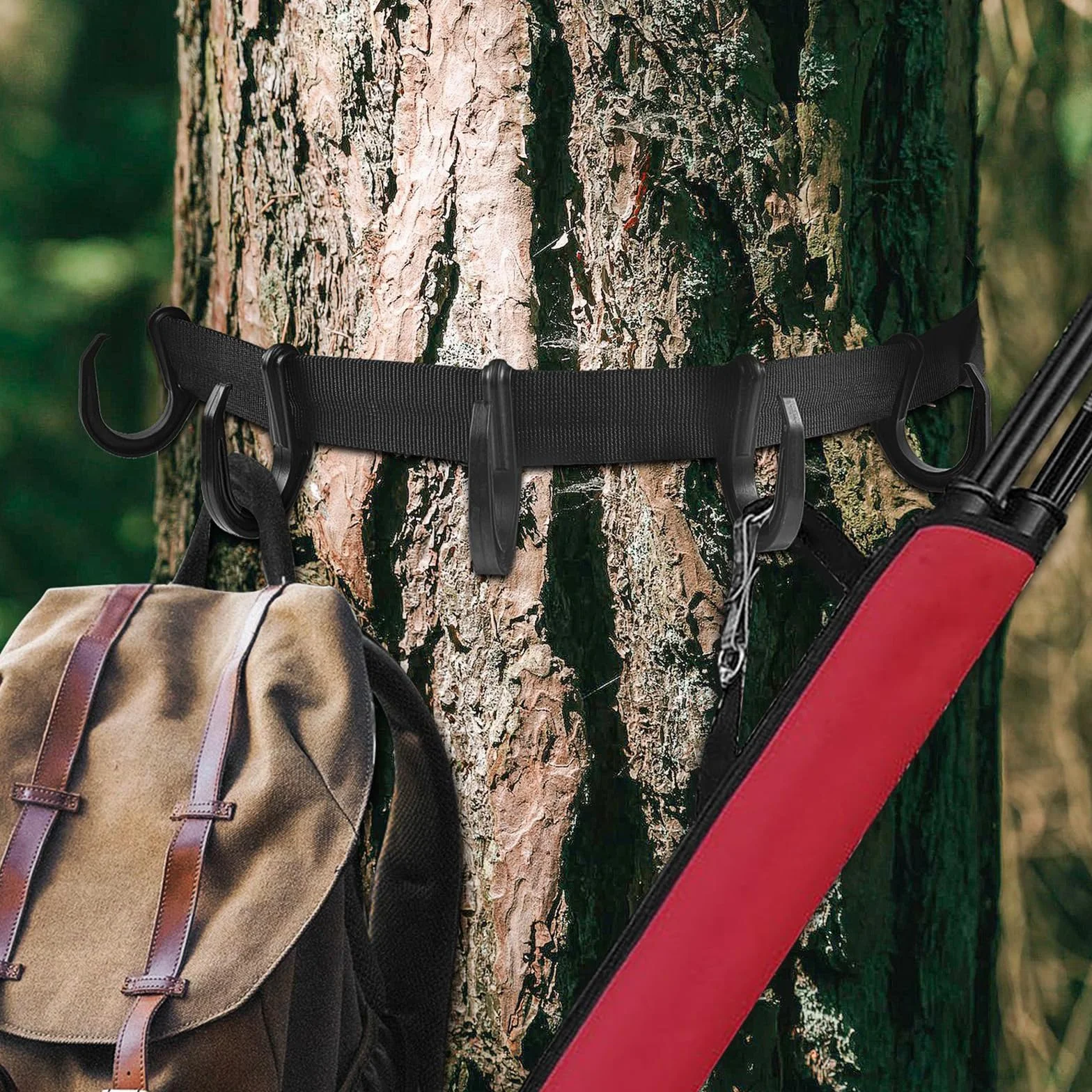 Ganci per attrezzi da caccia Treestand, ganci multipli per attrezzatura sull'albero