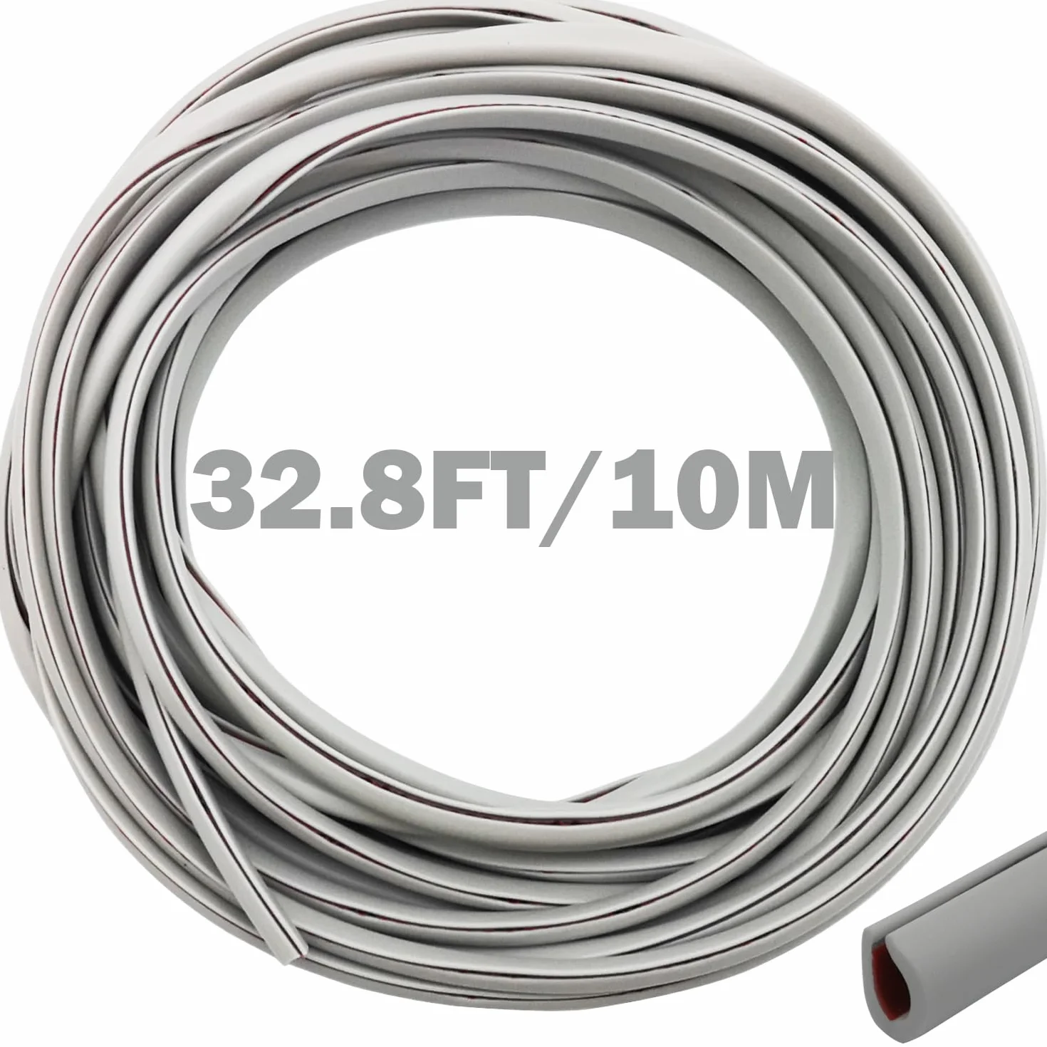 CTRICALVER Paraspigoli Auto Portiere, Forma a U PVC Guarnizione Portiera Auto,Proteggi Bordo Striscia, Paracolpi Portiere Proteggi, per la Maggior Parte delle Automobili (10M Grigio)