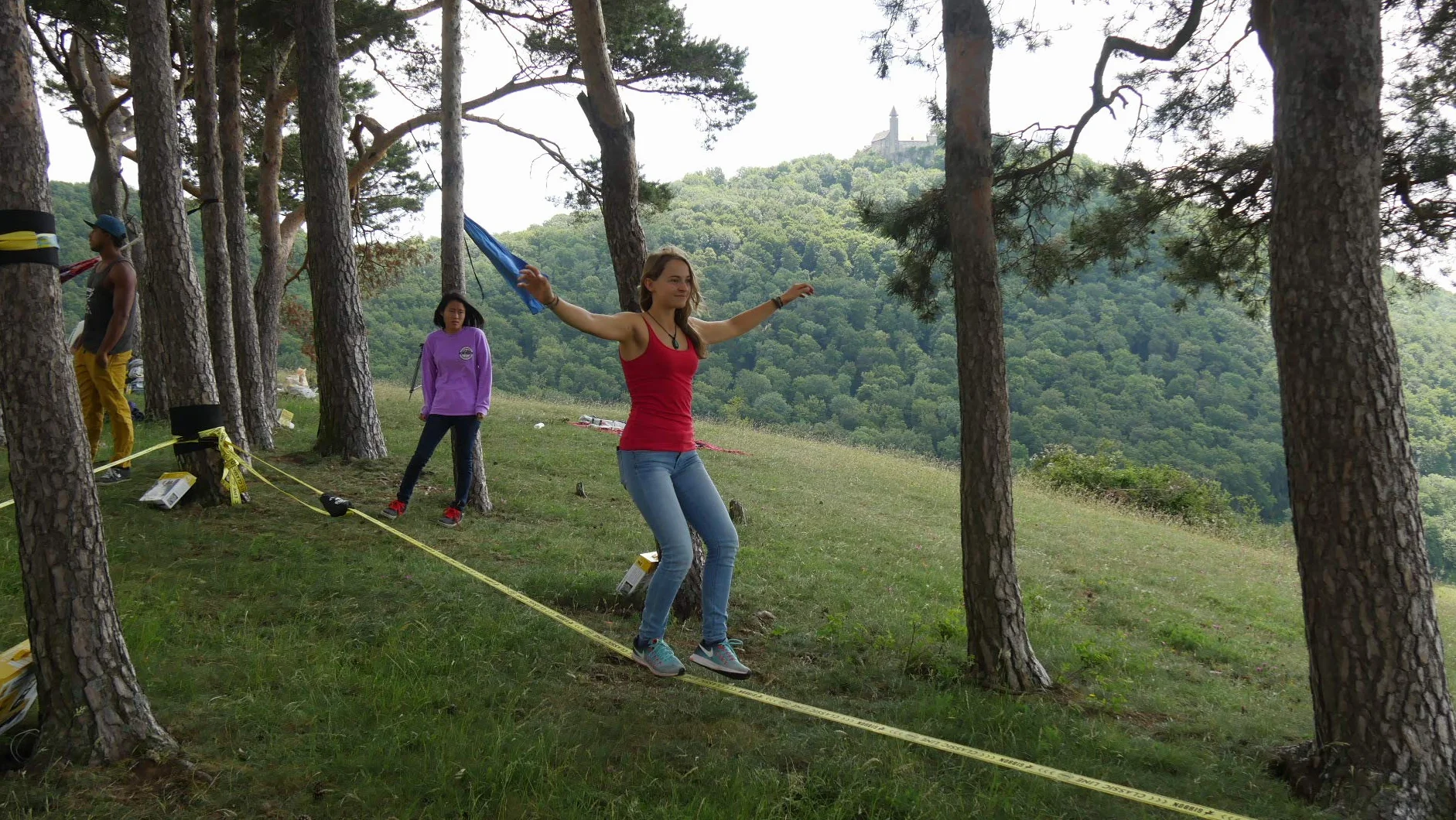 Gibbon Slacklines Classic zestaw slackline 15 m giallo