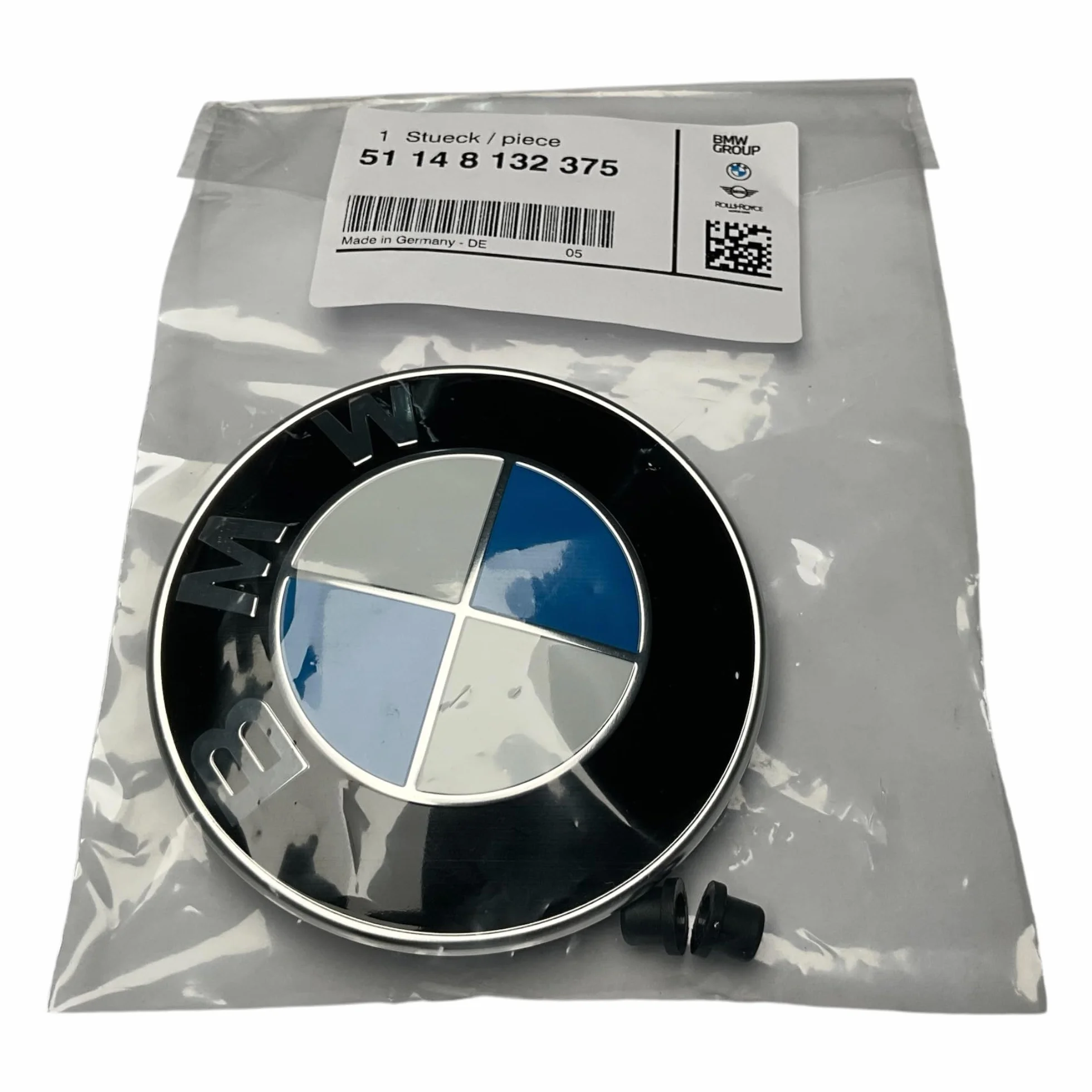 Logo originale BMW per cofano con gommini per serie 1 3 4 5 6 7 X1 X3 X4 X5 Z4