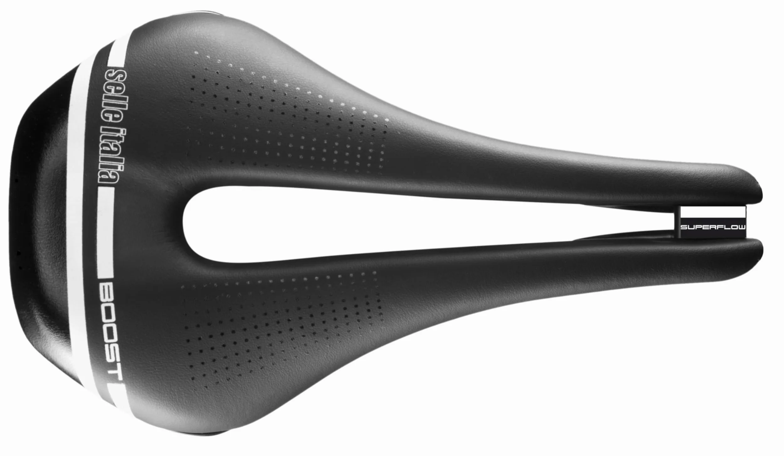 Selle Italia NOVUS Boost TM Superflow - Sella per Bicicletta Performance con Seduta Curva Larga e Imbottitura Maggiorata, Struttura Leggera in Microfibra Tecnica