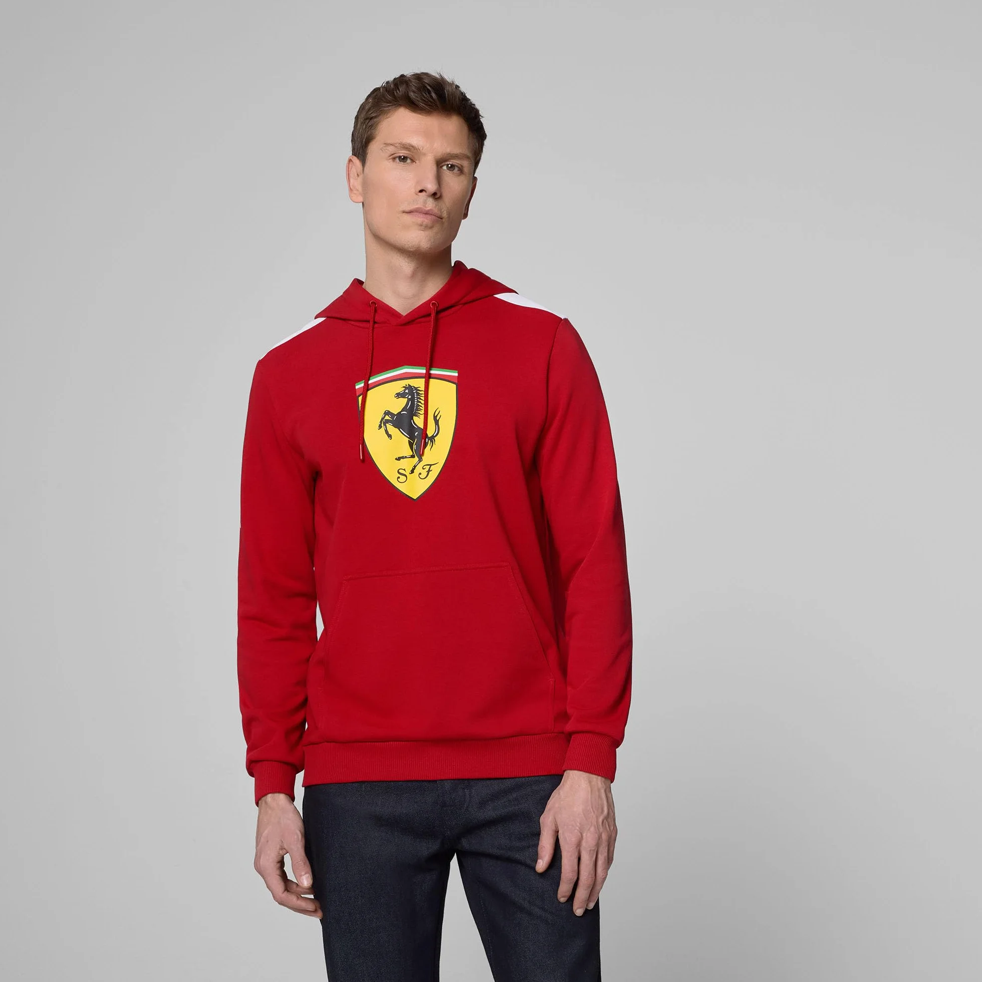 PUMA Scuderia Ferrari F1 Felpa con Logo Scudetto sul Petto