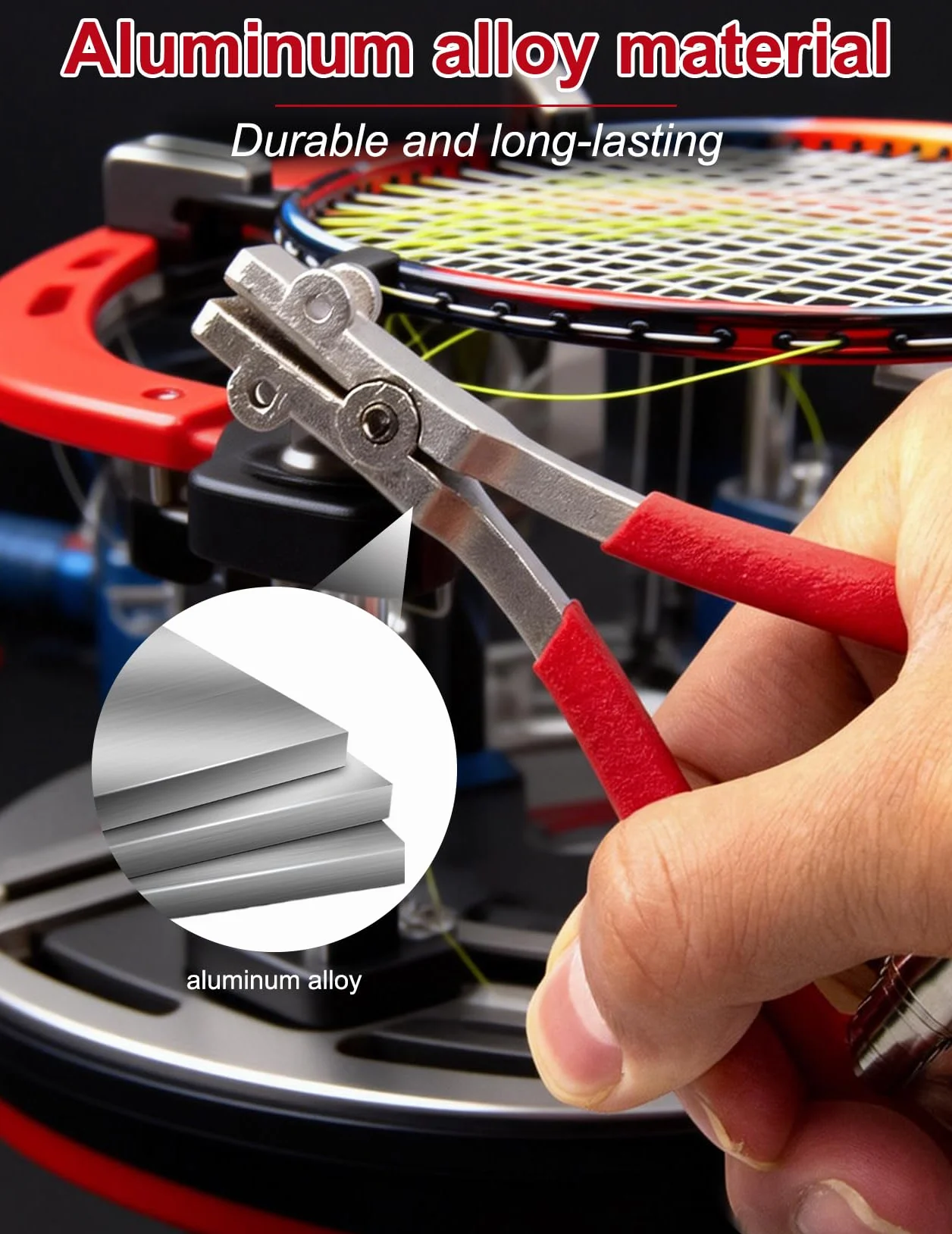 Starting Clamp Attrezzo di Copertura da Tennis Morsetto a 3 Molle per Racchette Tennis Badminton