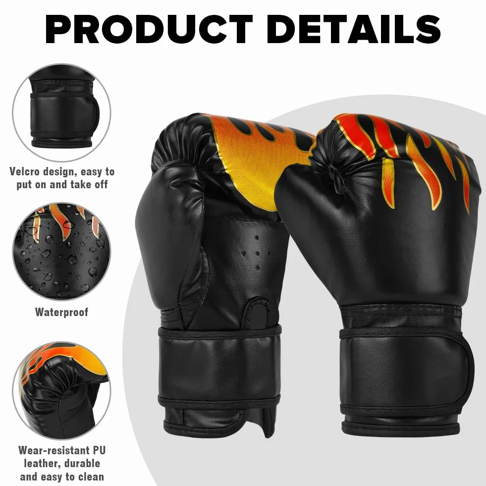 Flintronic Guantoni da Boxe per Bambini 3-8 Anni Ragazze e Ragazzi Allenamento Sparring Junior Muay Thai MMA Arti Marziali