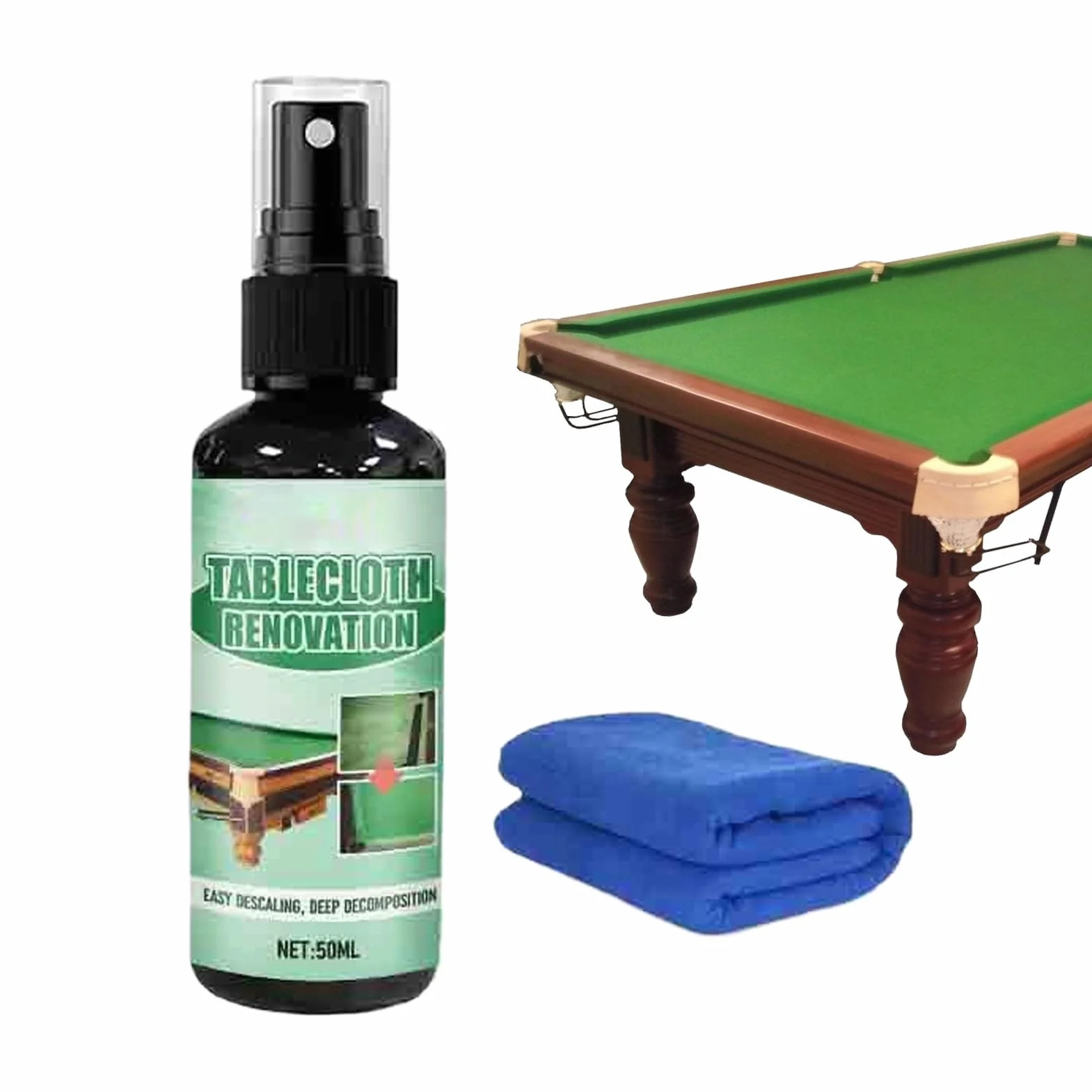 Tavolo da Biliardo Pulitore Kit 50ml Manutenzione del Tessuto Asciugatura Rapida
