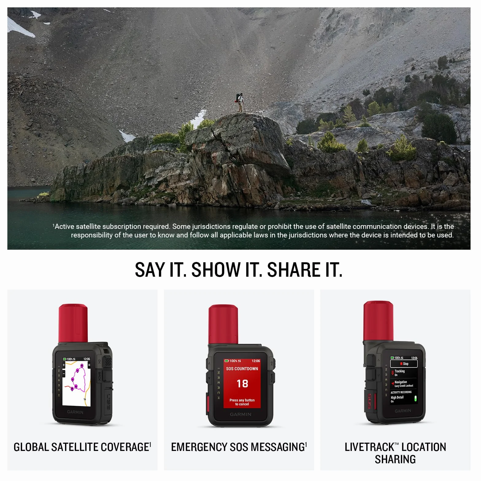 Garmin InReach Mini 3 Plus Comunicatore Satellitare Copertura Iridium SOS LiveTrack TracBack Autonomia 350 ore