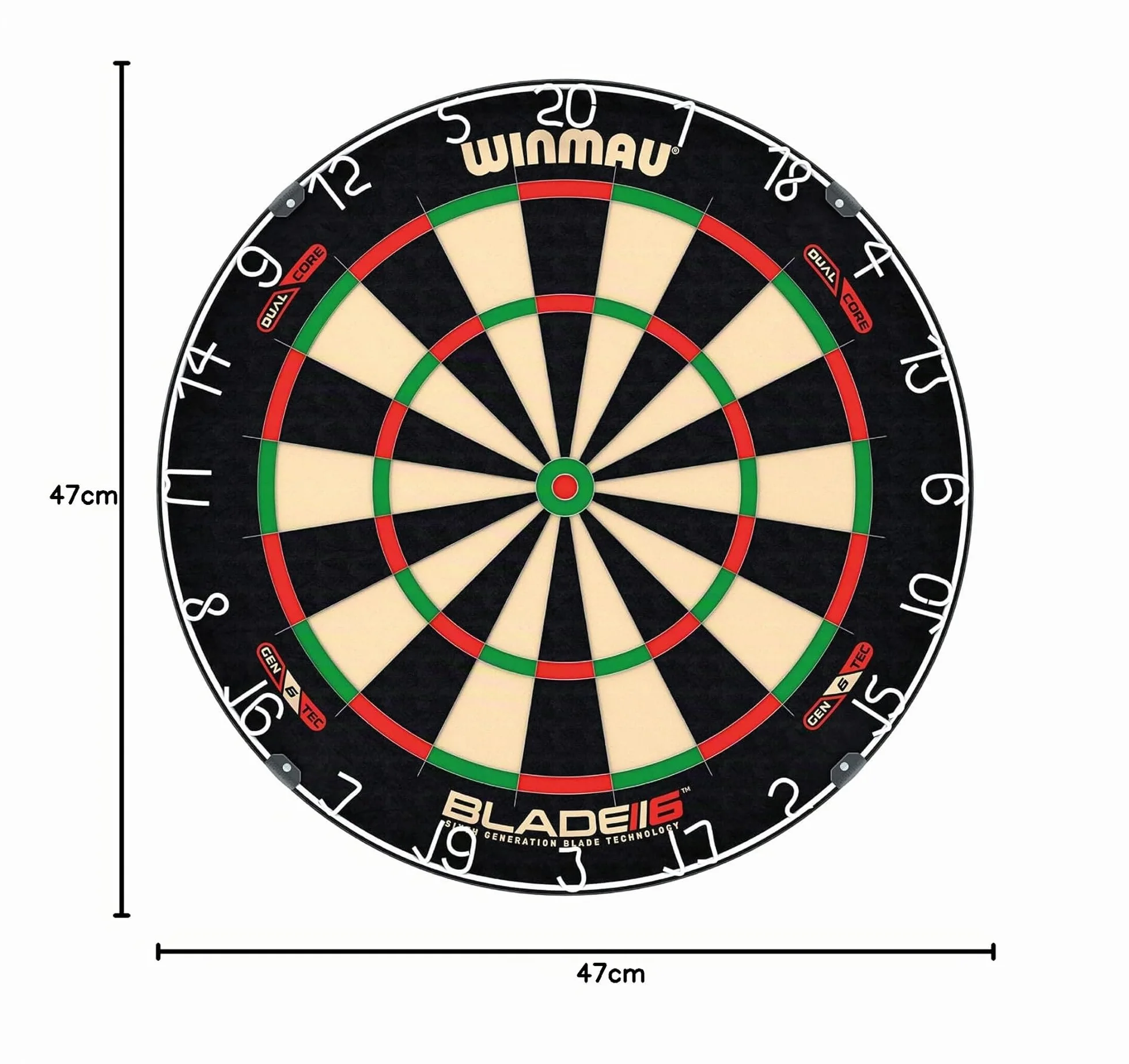 WINMAU Blade 6 Dual Core Dartboard Professional Steel Tip Official Tournament PDC