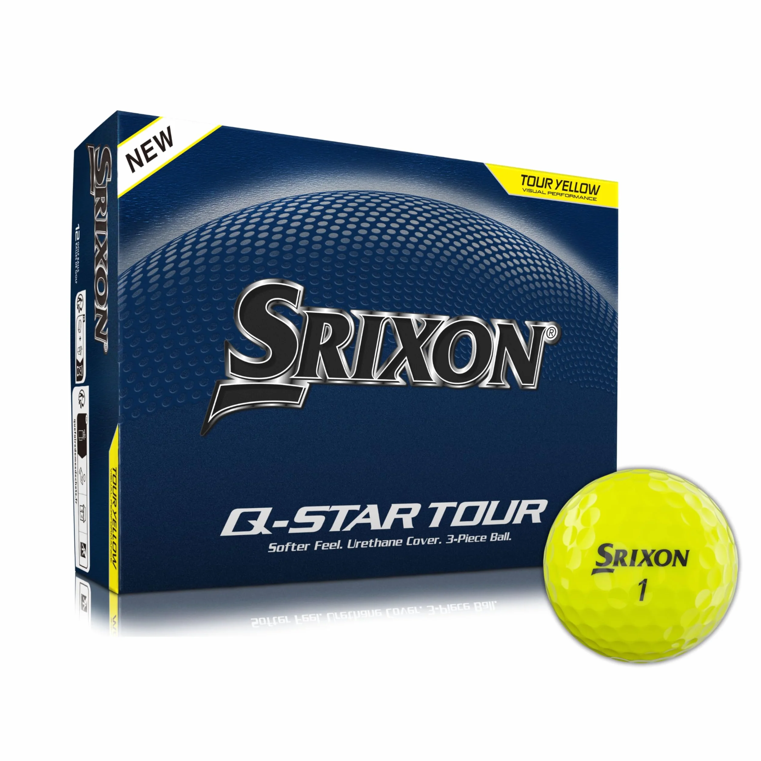 Srixon Q-STAR TOUR Pallina da golf uretano ultrasottile Spin Skin+ FastLayer Core 12 pezzi