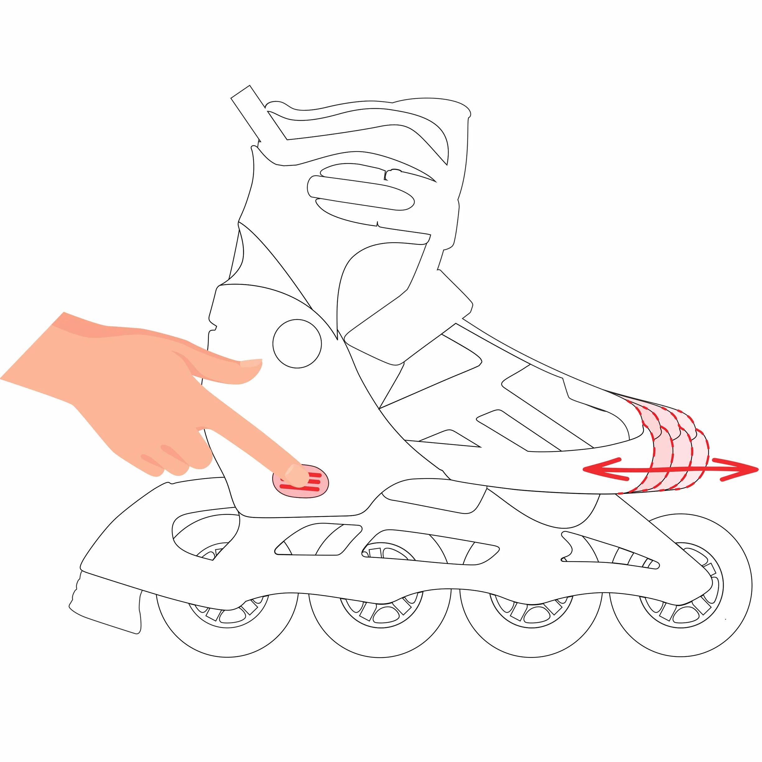 RAVEN Inline Skates 2in1 Pattini da ghiaccio regolabili per bambini adulti 38-42